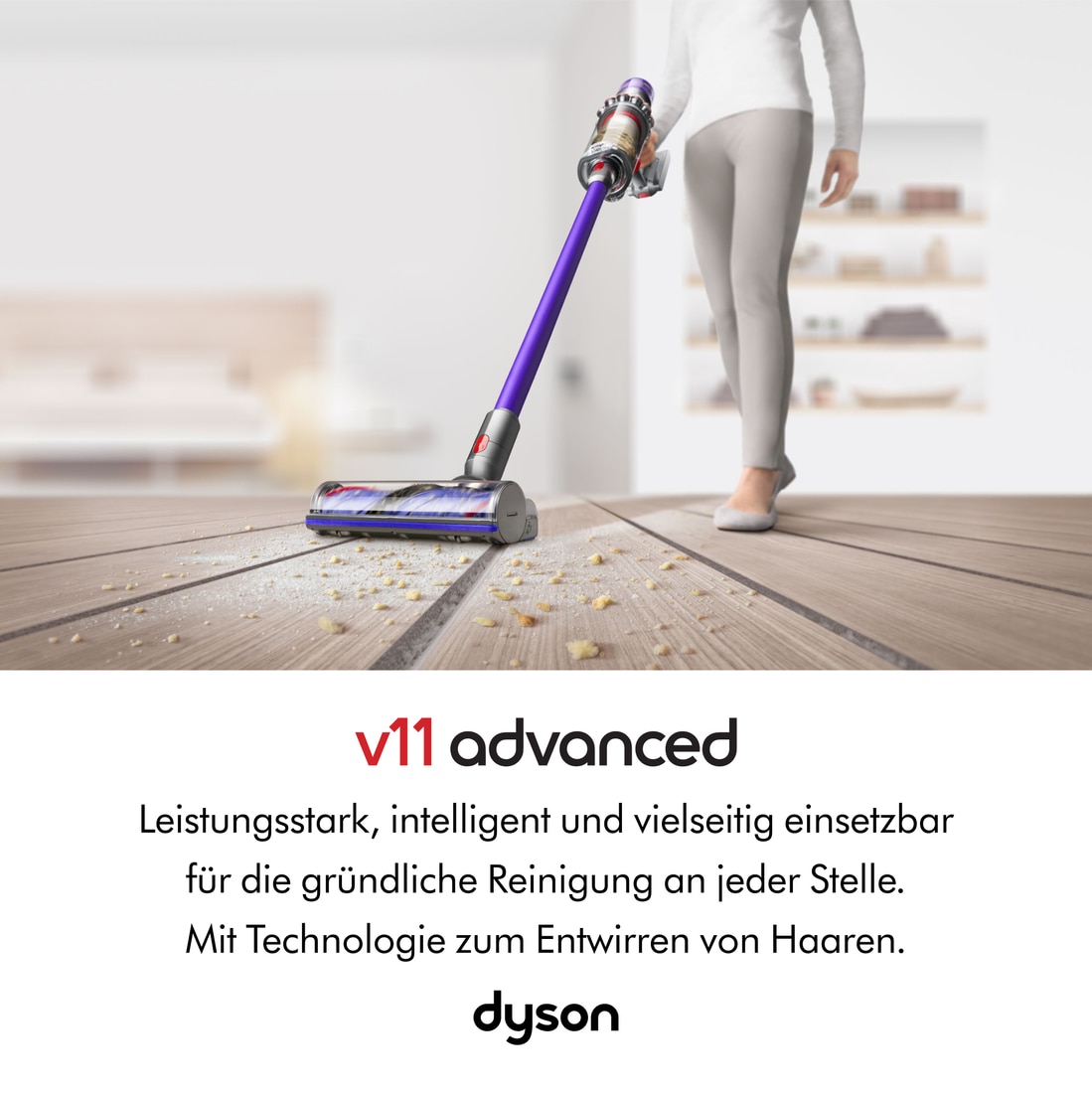 DYSON Akku-Hand-und Stielstaubsauger »Dyson V11ᵀᴹ Advanced« Haarentwirrungstechnologie, keinen Saugkraftverlust