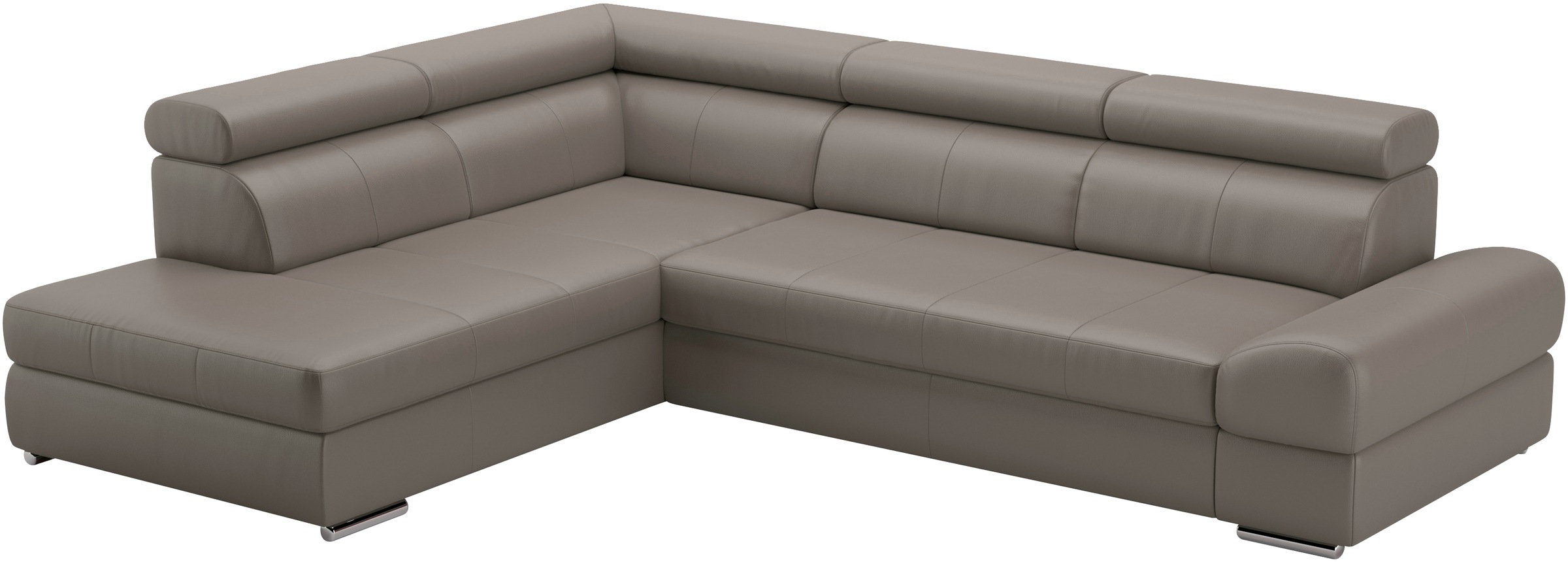 sit&more Ecksofa »Broadway L-Form«, mit verstellbaren Kopfteilen, wahlweise mit Bettfunktion