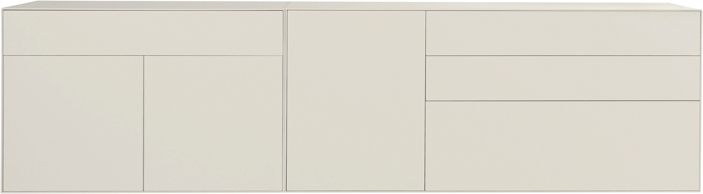 LeGer Home by Lena Gercke Sideboard »Essentials«, (2 St.), Breite: 279cm, MDF lackiert, Push-to-open-Funktion