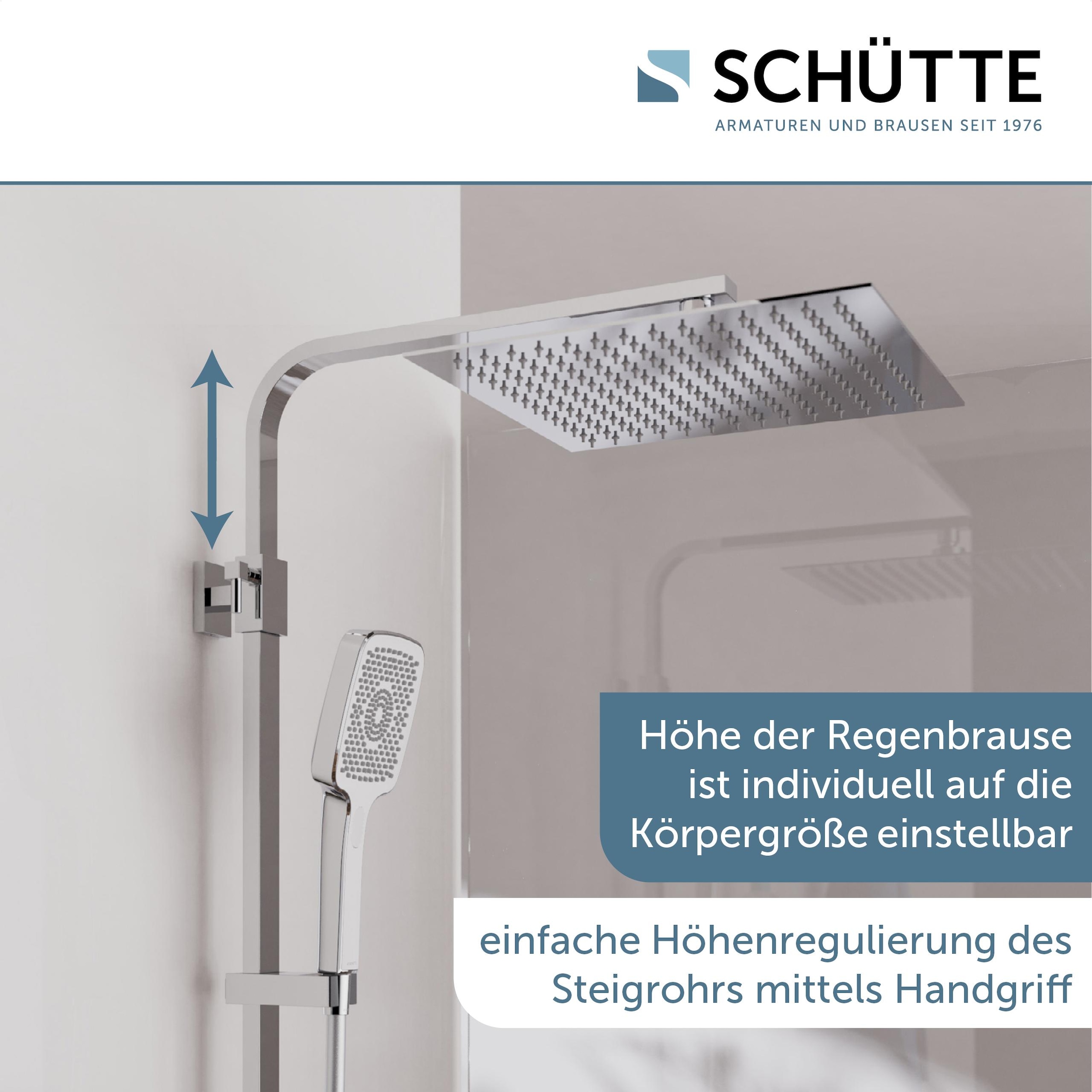 Schütte Brausegarnitur »OCEAN« Sicherheitssperre, höhenverstellb., inkl. Glasablage, Antikalk