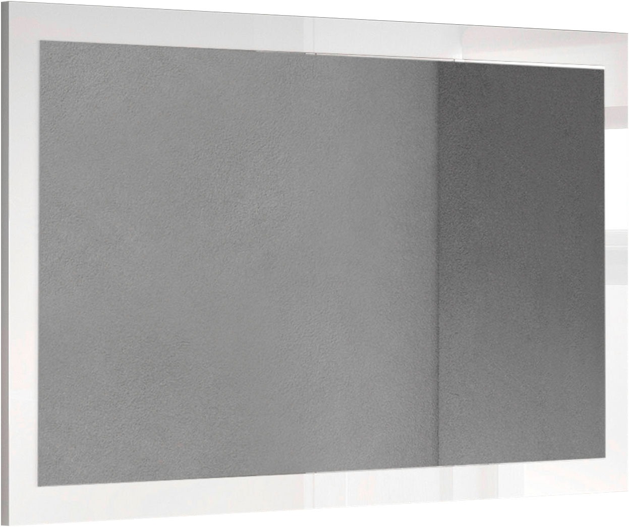 INOSIGN Garderobenspiegel »Breite x Höhe: 110 x 68 cm, mit Rahmen Weiss Hoc günstig online kaufen