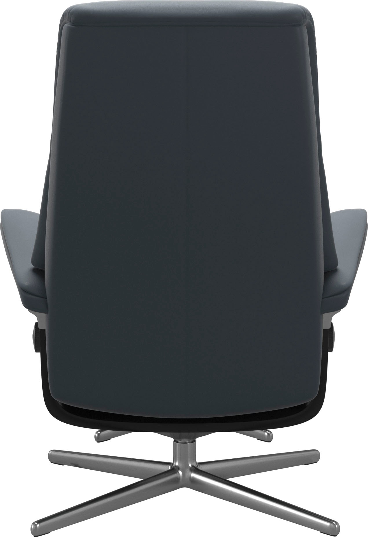 Stressless® Relaxsessel »View«, (Set, Relaxsessel mit Hocker), mit Hocker, mit Cross Base, Größe S, M & L, Holzakzent Schwarz