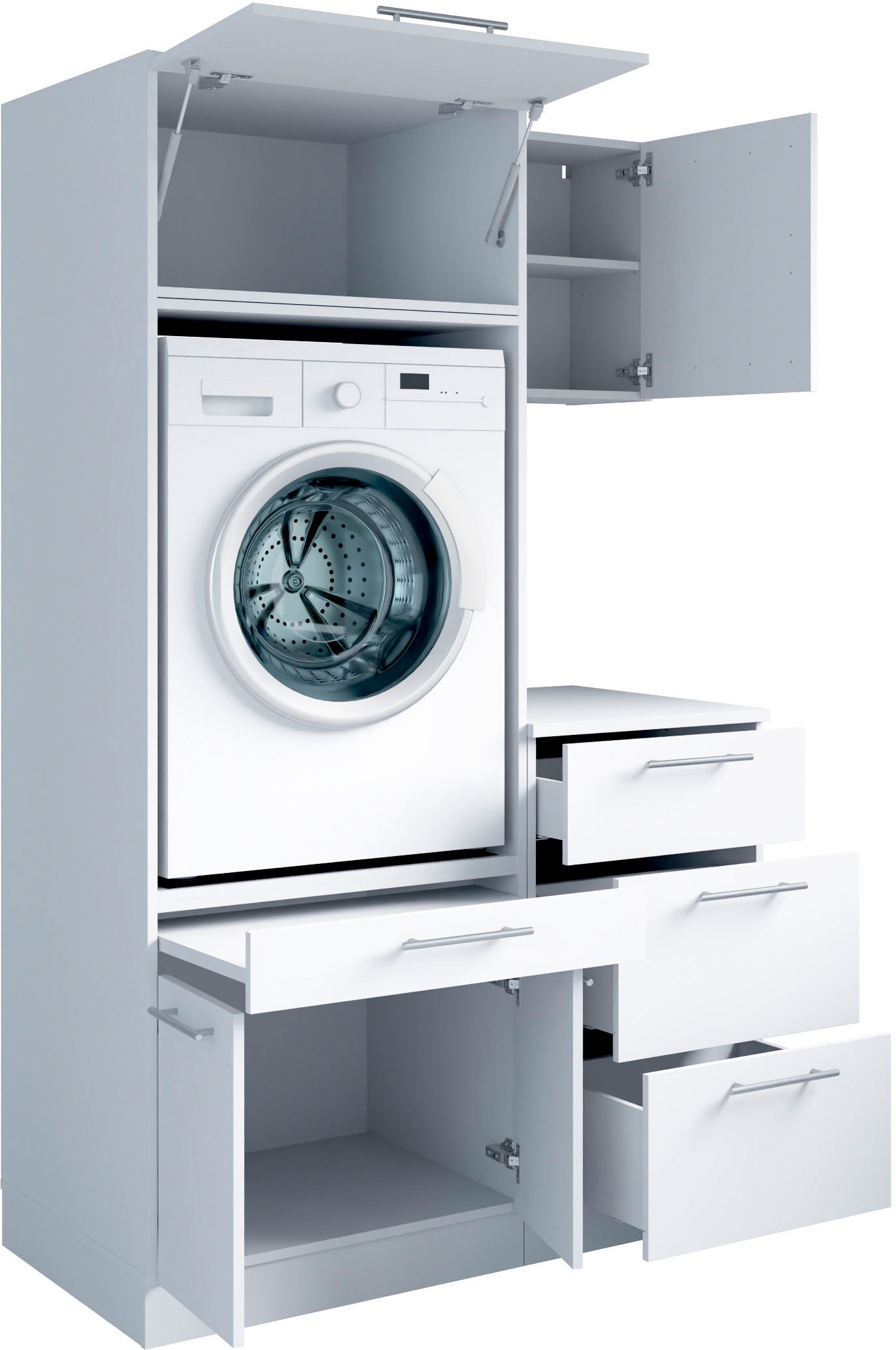 Laundreezy Mehrzweckschrank-Set »Laundreezy, 4-tlg. Mehrzweckschrank-Set B/H/T 118/200/68 cm« 4 Stk. tlg.
