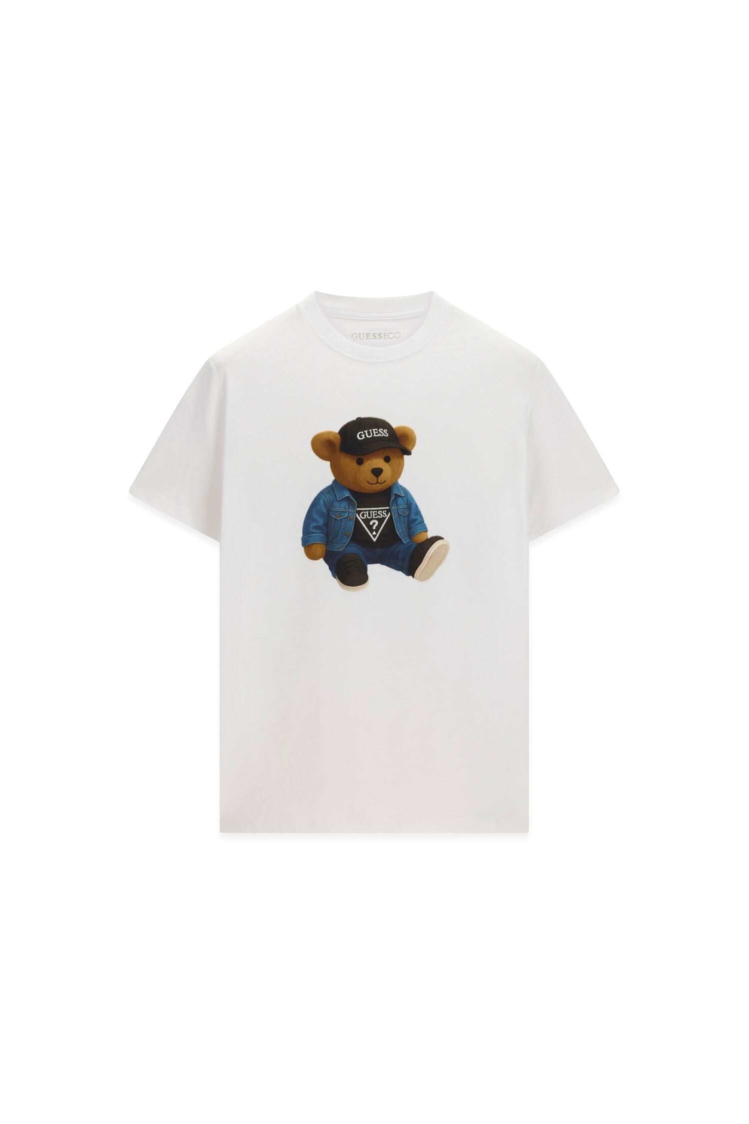 Guess T-Shirt »GUESS TEDDY BEAR« aus reiner Baumwolle, Rundhalsausschnitt