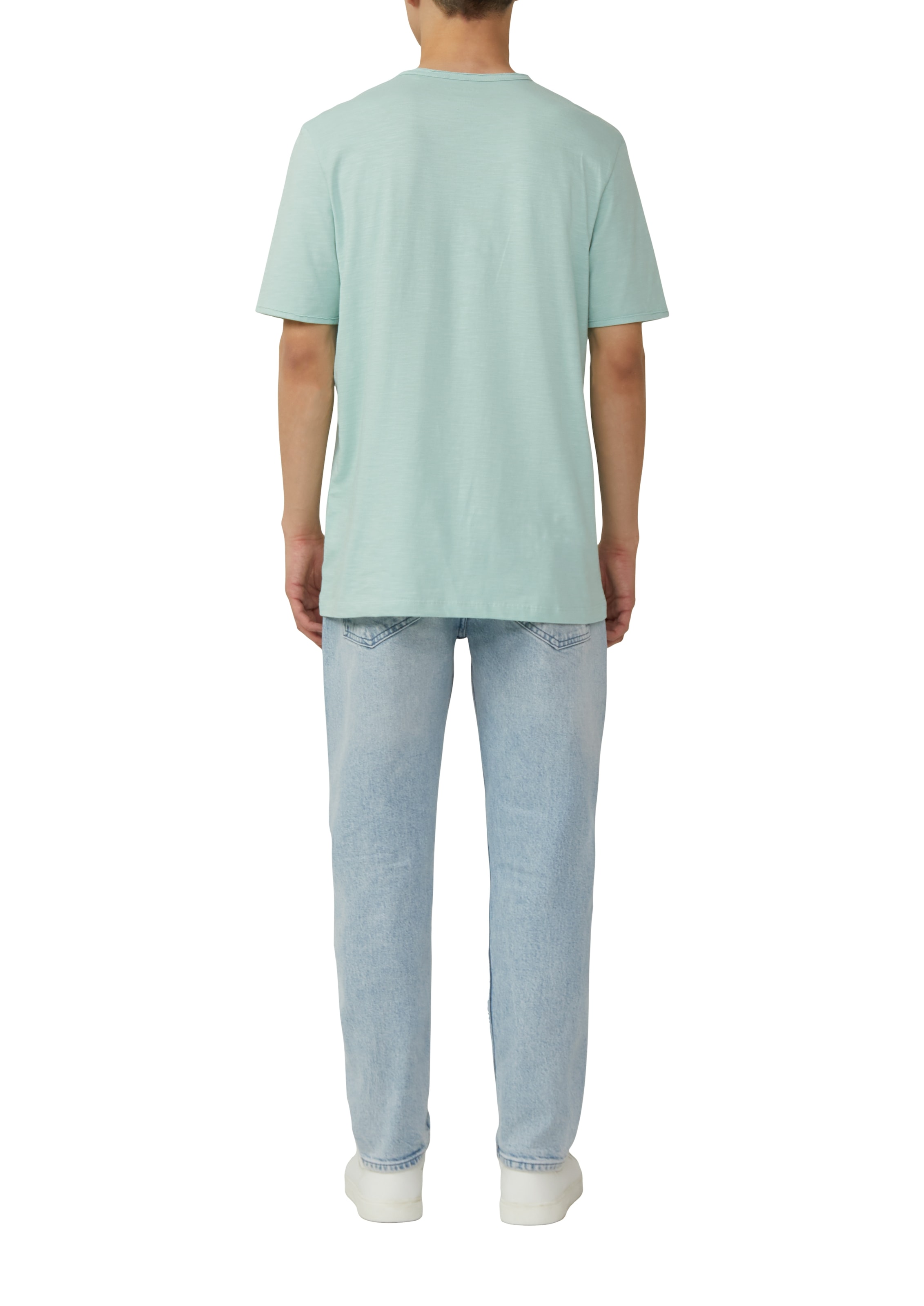 s.Oliver T-Shirt, mit Brusttasche und offenen Kanten