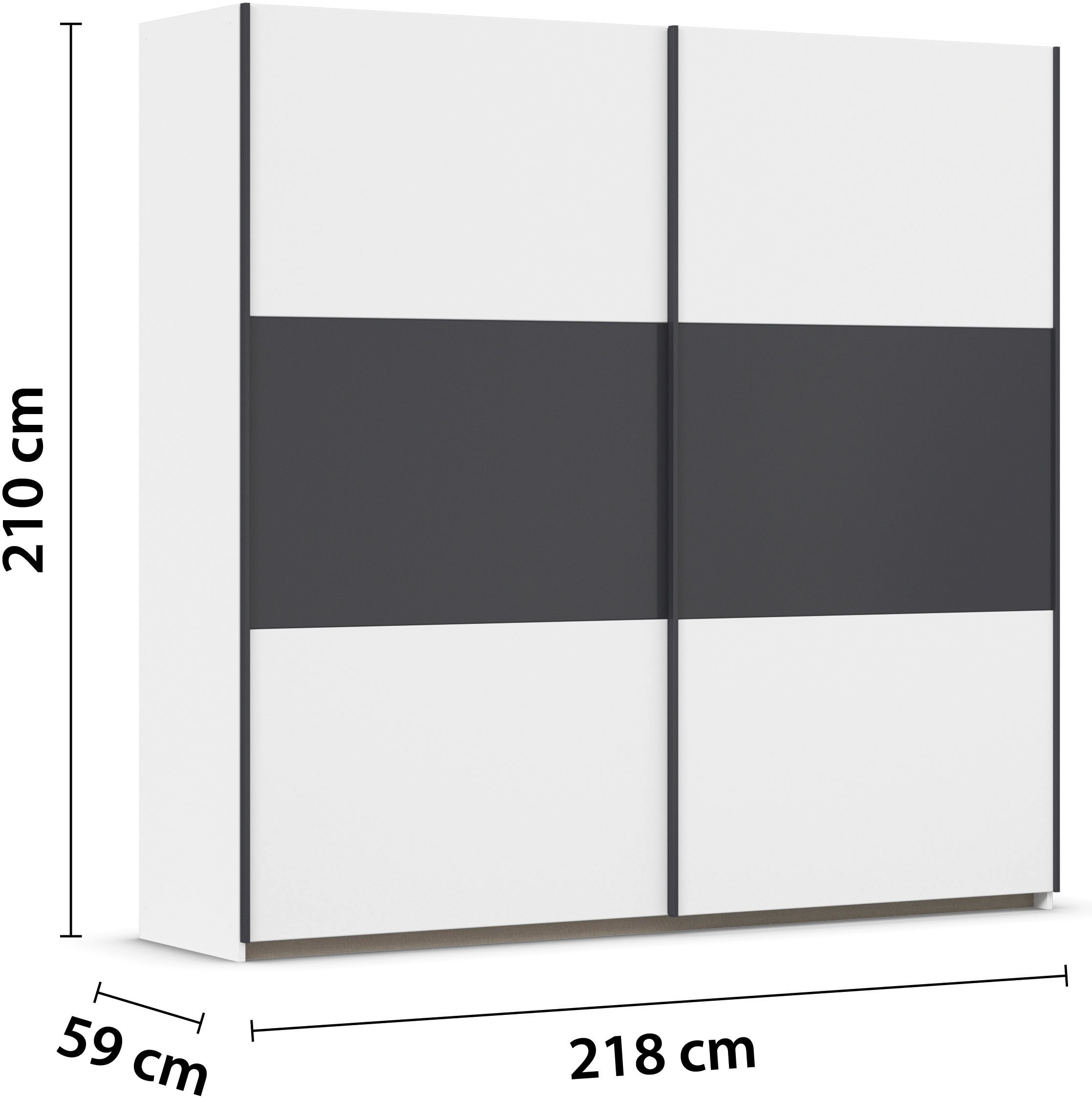 rauch Schwebetürenschrank »Kleiderschrank Schrank Garderobe Garderobenschrank Wäscheschrank NEO«, (in 3 verschiedenen Ausstattungen BASIC/CLASSIC/PREMIUM), mit großzügigem Stauraum und vielfältigen Farbkombinationen