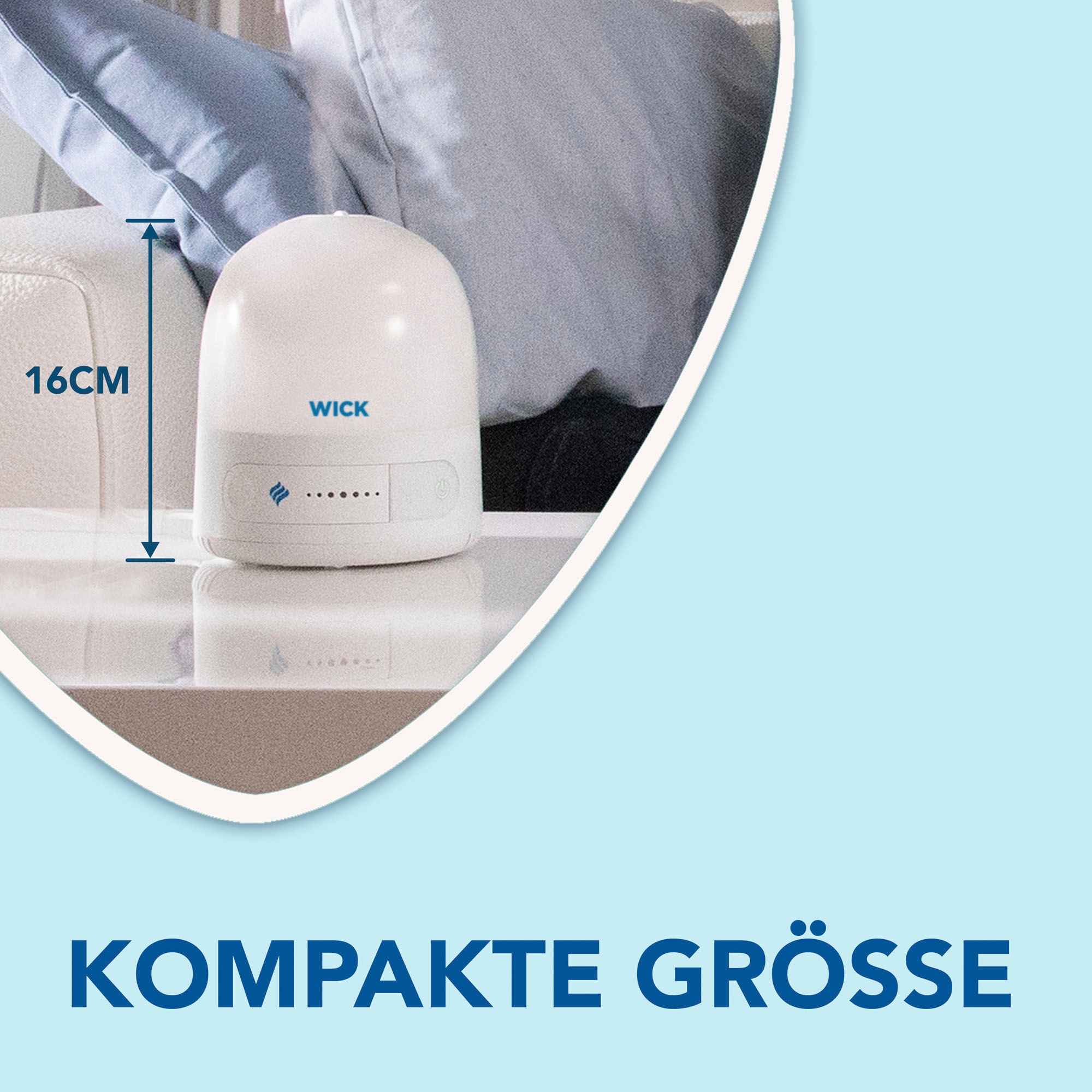 WICK Luftbefeuchter »Persönlicher Kaltluft-Ultraschall-Luftbefeuchter - WUL510« 0,7 l Wassertank UNSER KLEINSTER LUFTBEFEUCHTER: Kompakt, intuitiv, einfach zu bedienen