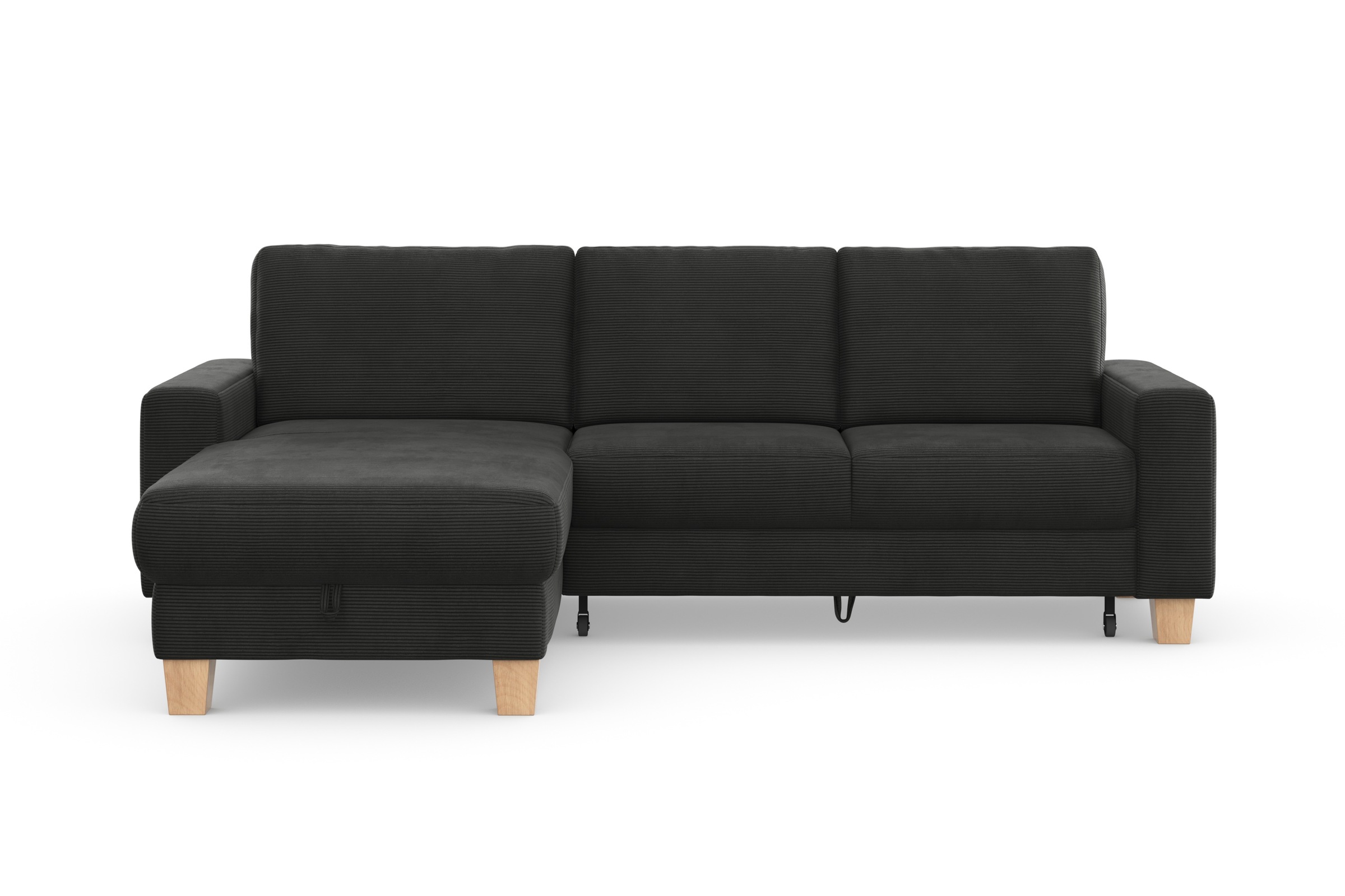 Home affaire Ecksofa »Summer L-Form«, mit Recamiere, mit oder ohne Bettfunktion und Bettkasten, Cord-Bezug