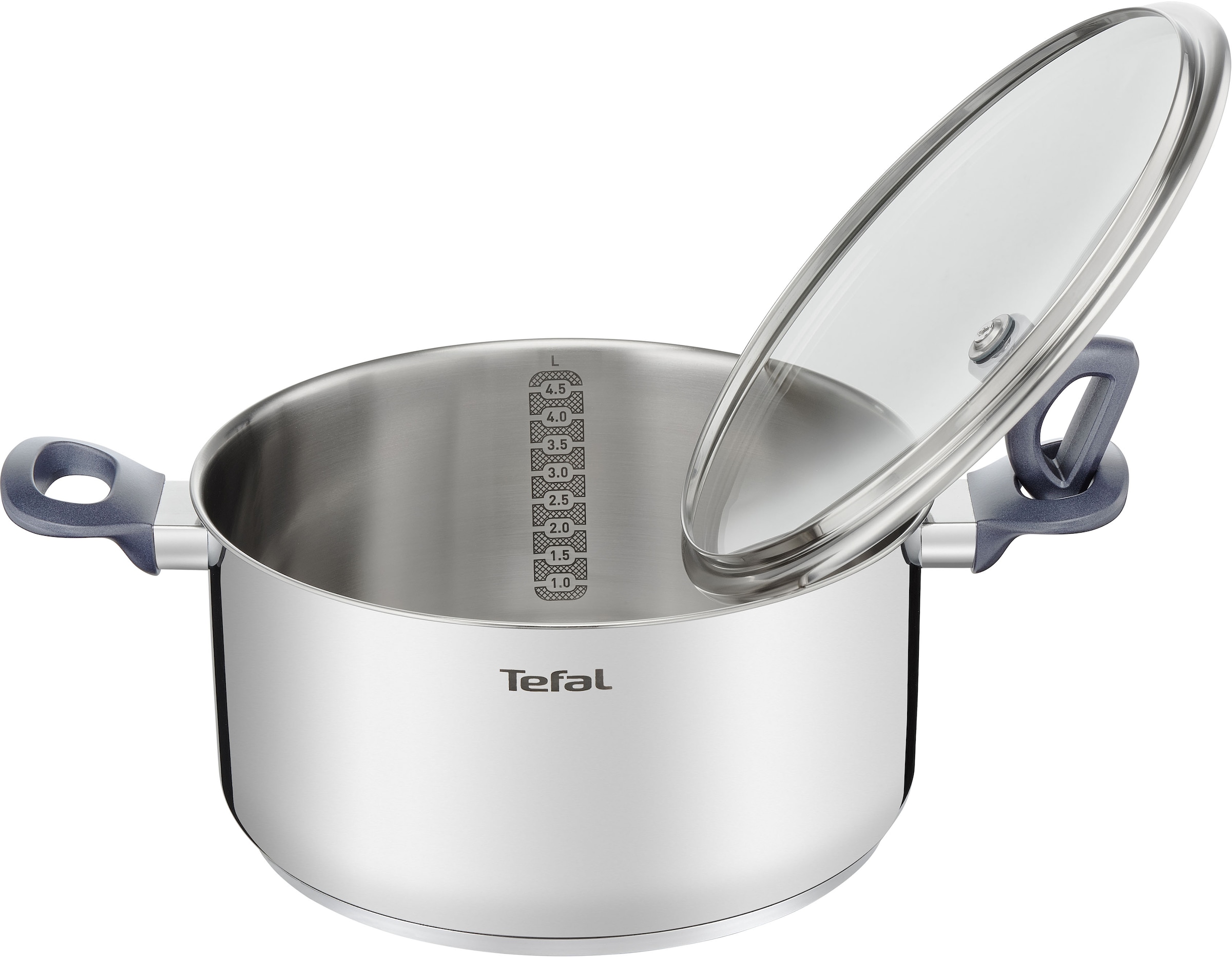Tefal Kochtopf »Daily Cook«, Edelstahl, Edelstahl-Topf mit stehendem Deckel,Ausgießer,alle Herdarten,Induktion