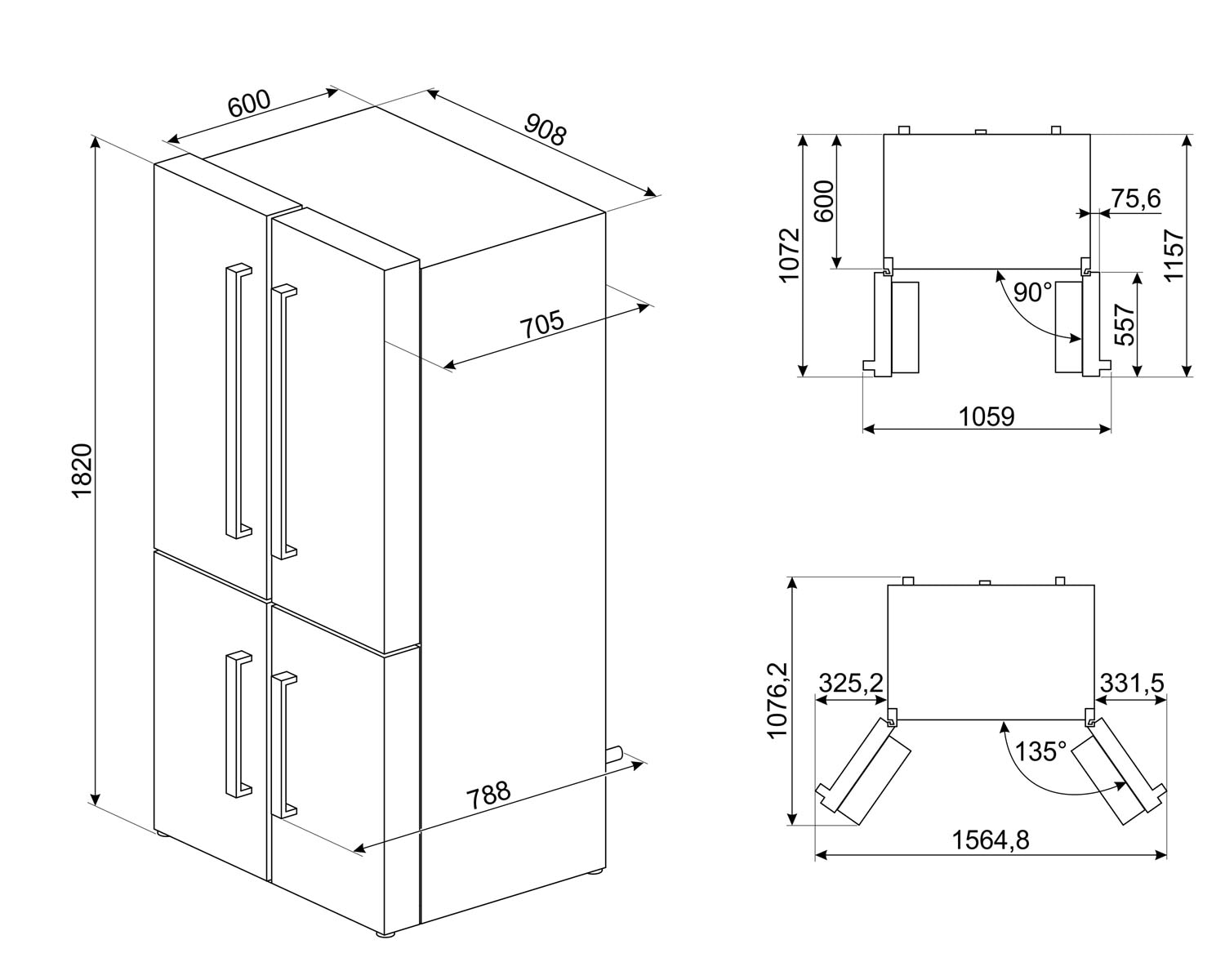 Smeg French Door »FQ60XDAIF«