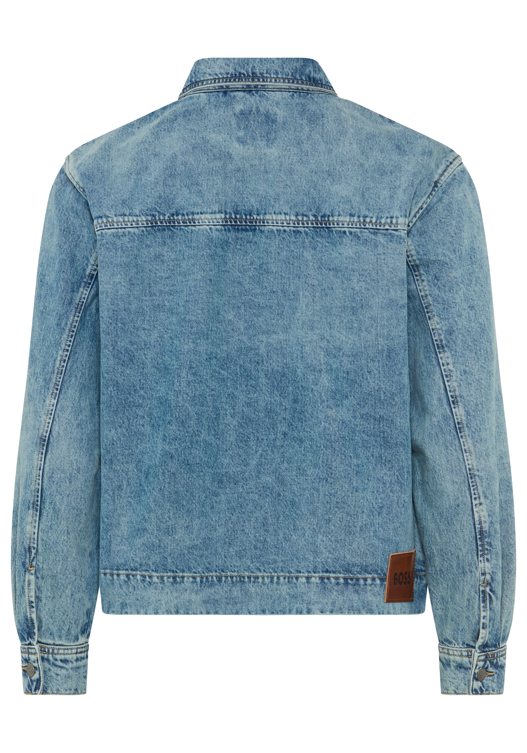 BOSS ORANGE Jeansjacke »LUNEY BO« Reißverschluss, Regular Fit, Stretch-Denim