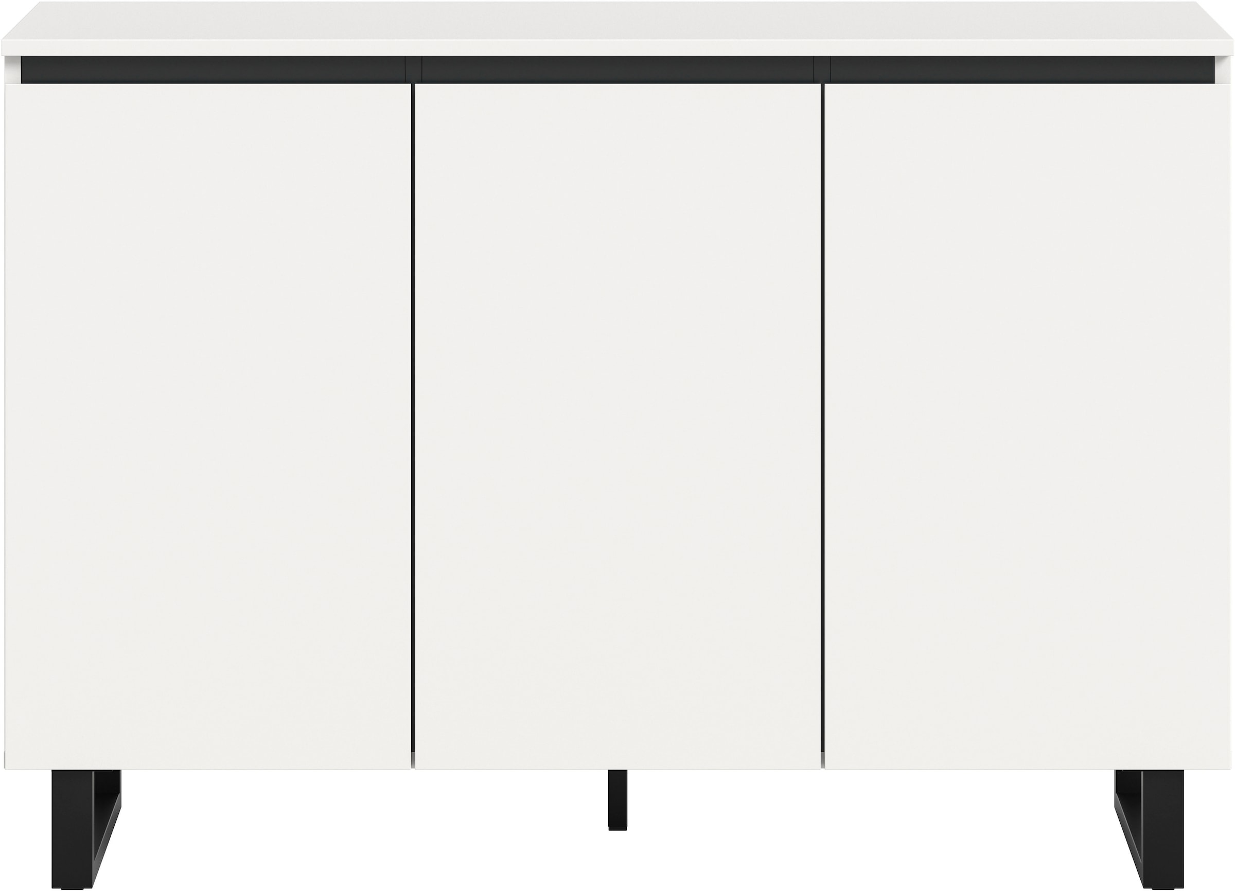 INOSIGN Sideboard »TOMA, Breite: 120 cm, mit Metall-Kufen-Fuß, 3 Türen, 3 Einlegeböden«, Anrichte, Kommode, Schrank, Board, Higboard