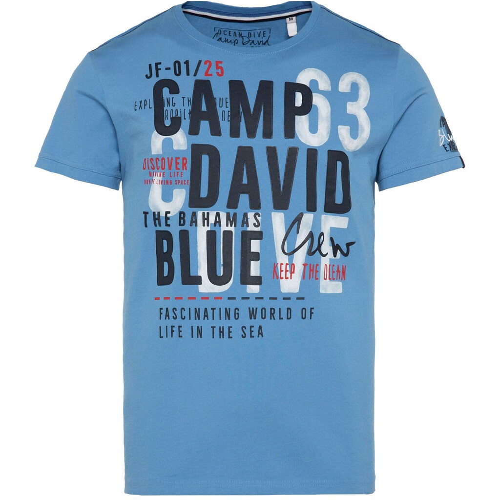 CAMP DAVID T-Shirt, mit Logodruck