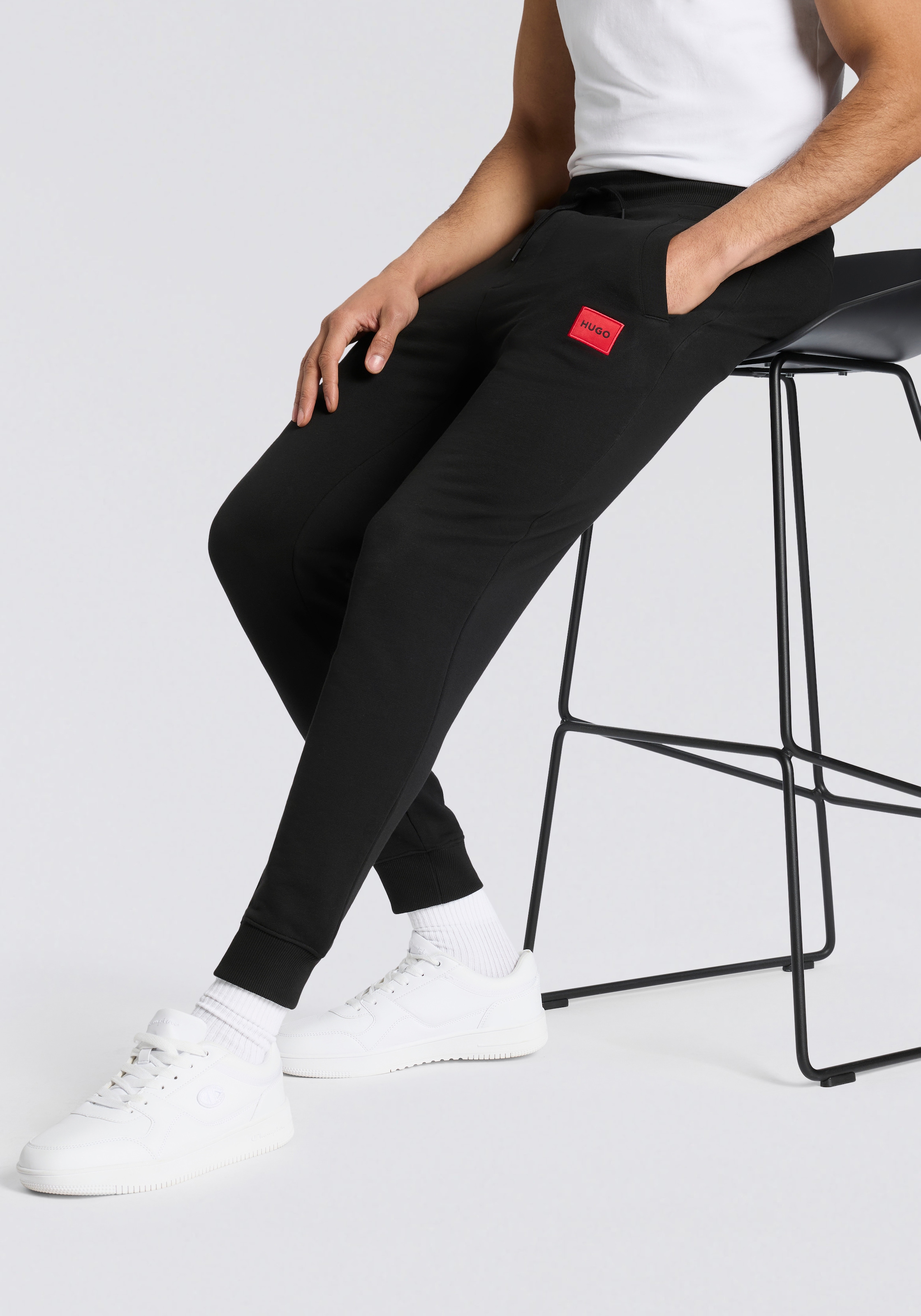 HUGO Sweathose »Doak«  elastischer Bund, Regular Fit, Seitentaschen, Gesäßtasche