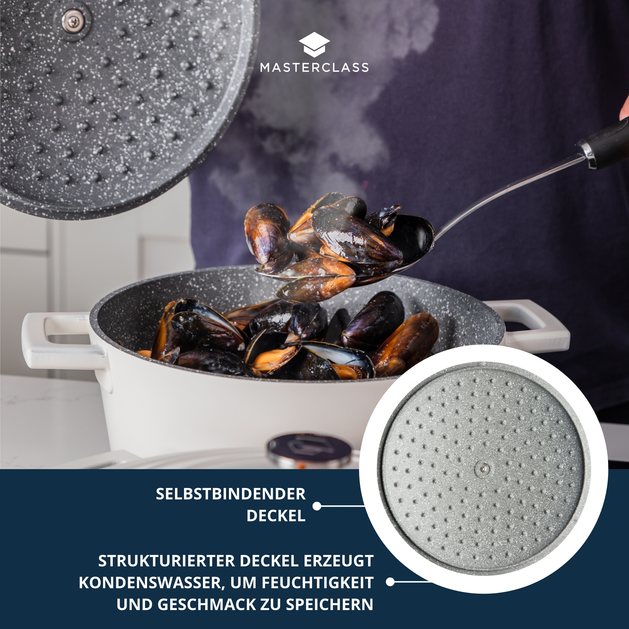Master Class Kasserolle »MasterClass«, Aluminiumguss, 5 Liter, rund, ultraleicht, kratzfeste Antihaftbeschichtung, Induktion
