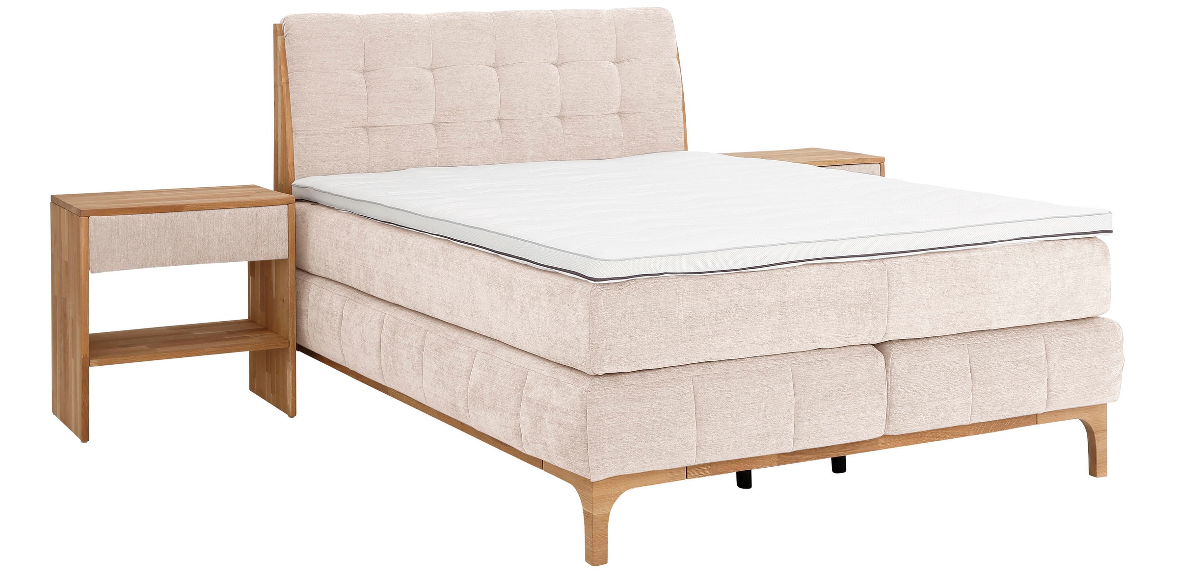 OTTO home Boxspringbett »Jelle« 5 Stk. tlg. zertifizierte, recycelte Bezugsstoffe, verschiedene Ausführungen