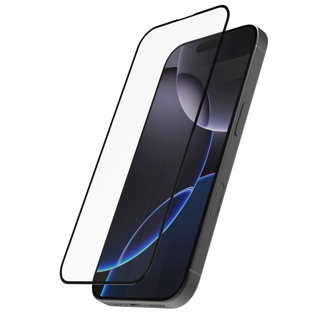 Hama Displayschutzglas »D3O Displayschutz, Schutzglas für Apple iPhone 16 Plus«, für iPhone 16 Pro Max, mit Montagehilfe, extrem robust und langlebig