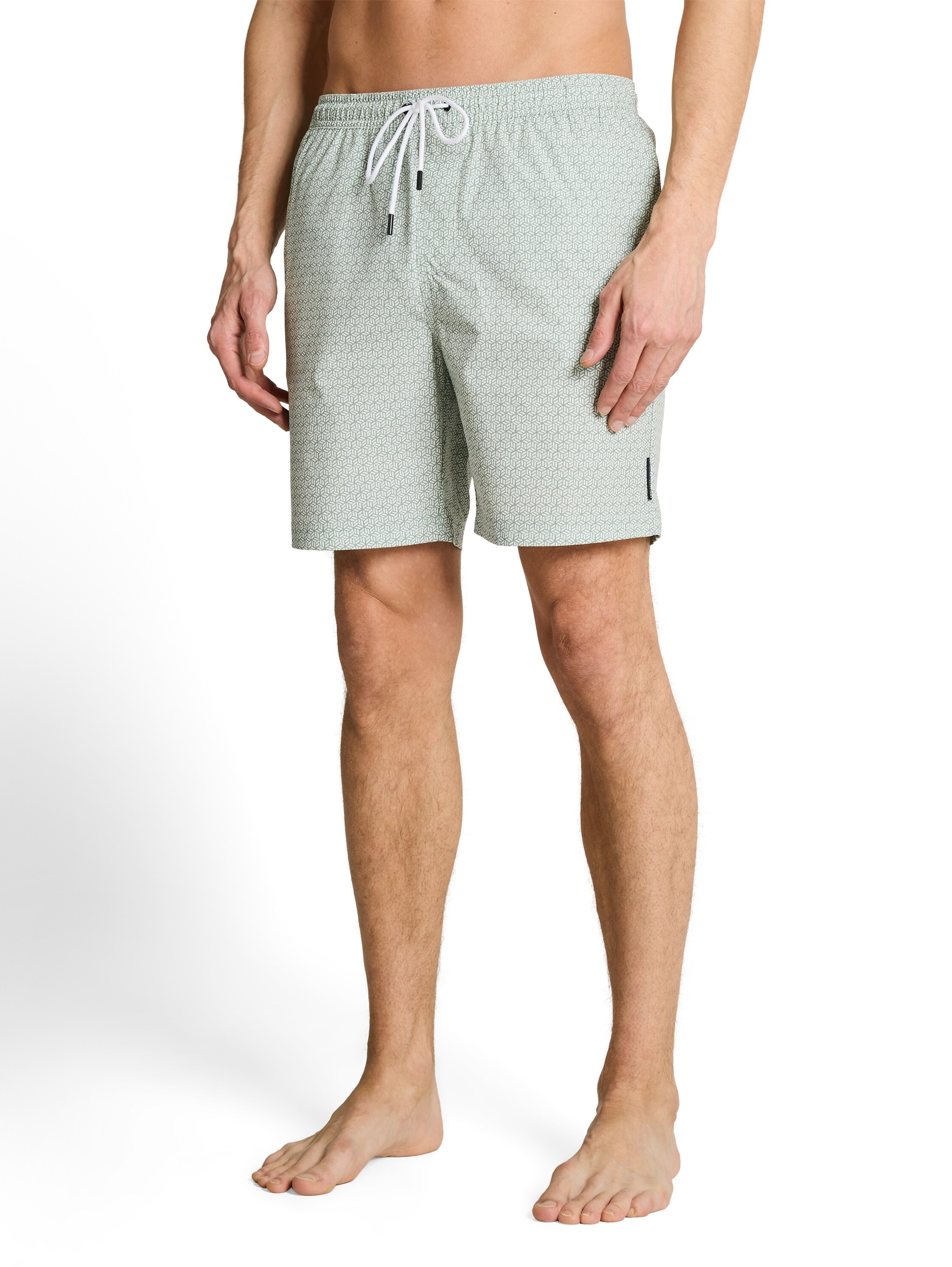TOM TAILOR Denim Badeshorts Schwimmshorts mit Allover-Print