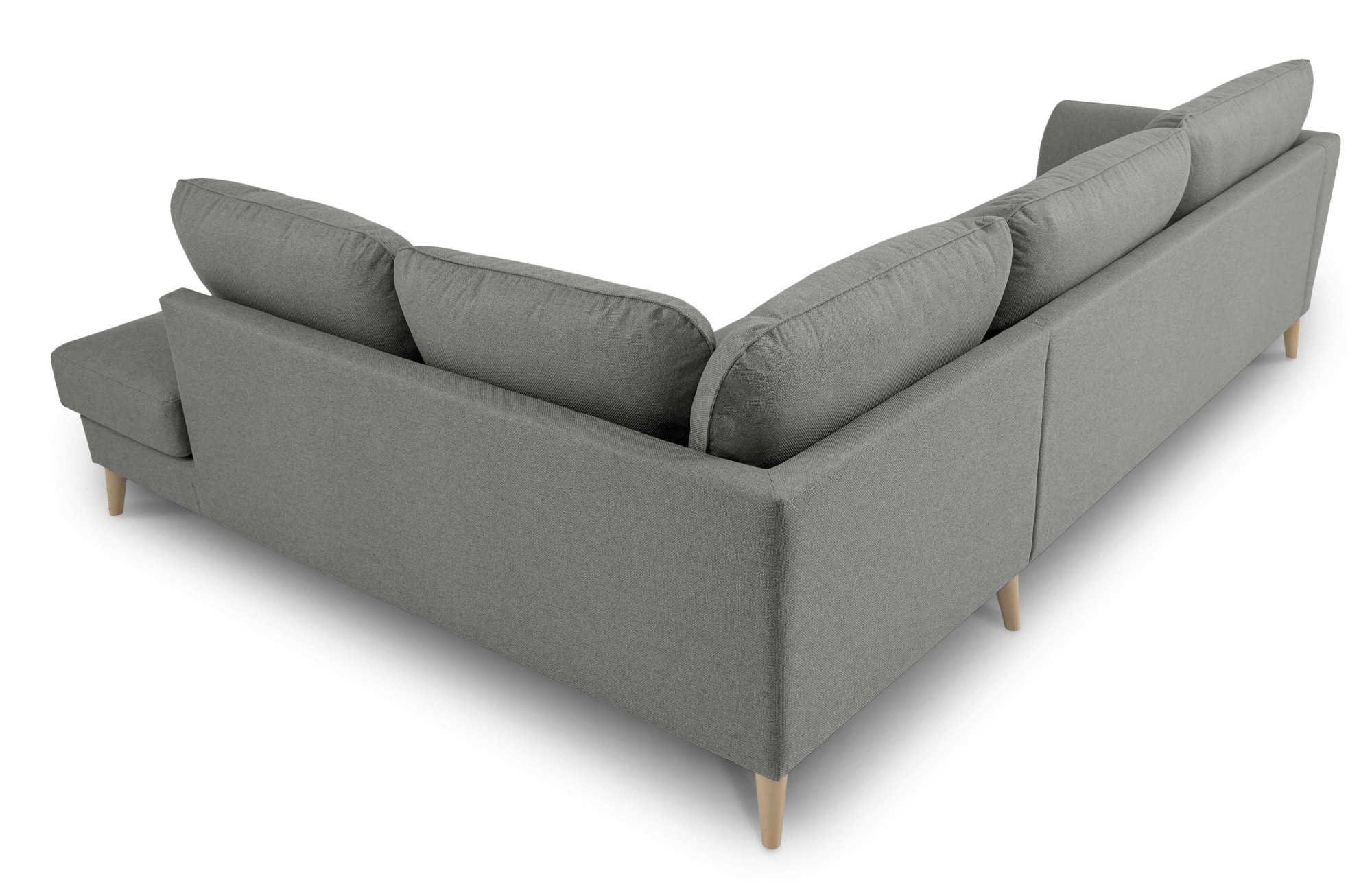 Home affaire Ecksofa »MARSEILLE 278/202 cm, L-Form, Ottom. rechts/links, verschiedene Bezüge«, Massivholzbeine Eiche, Landhausstil, Wellenunterfederung