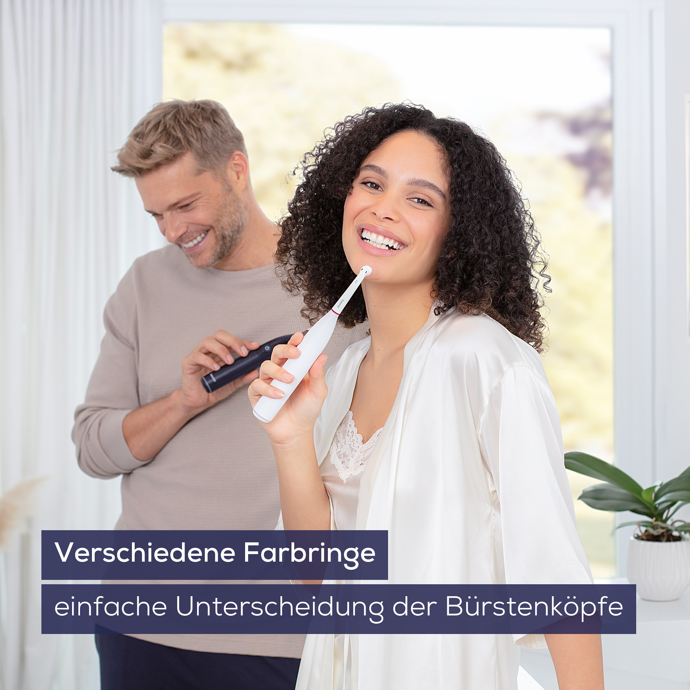 BEURER Aufsteckbürsten »TB 30/50 Bürstenköpfe Sensitive, für elektrische Zahnbürsten«, Mit 2 Borstenarten & Schutzkappe, für gründliche Reinigung