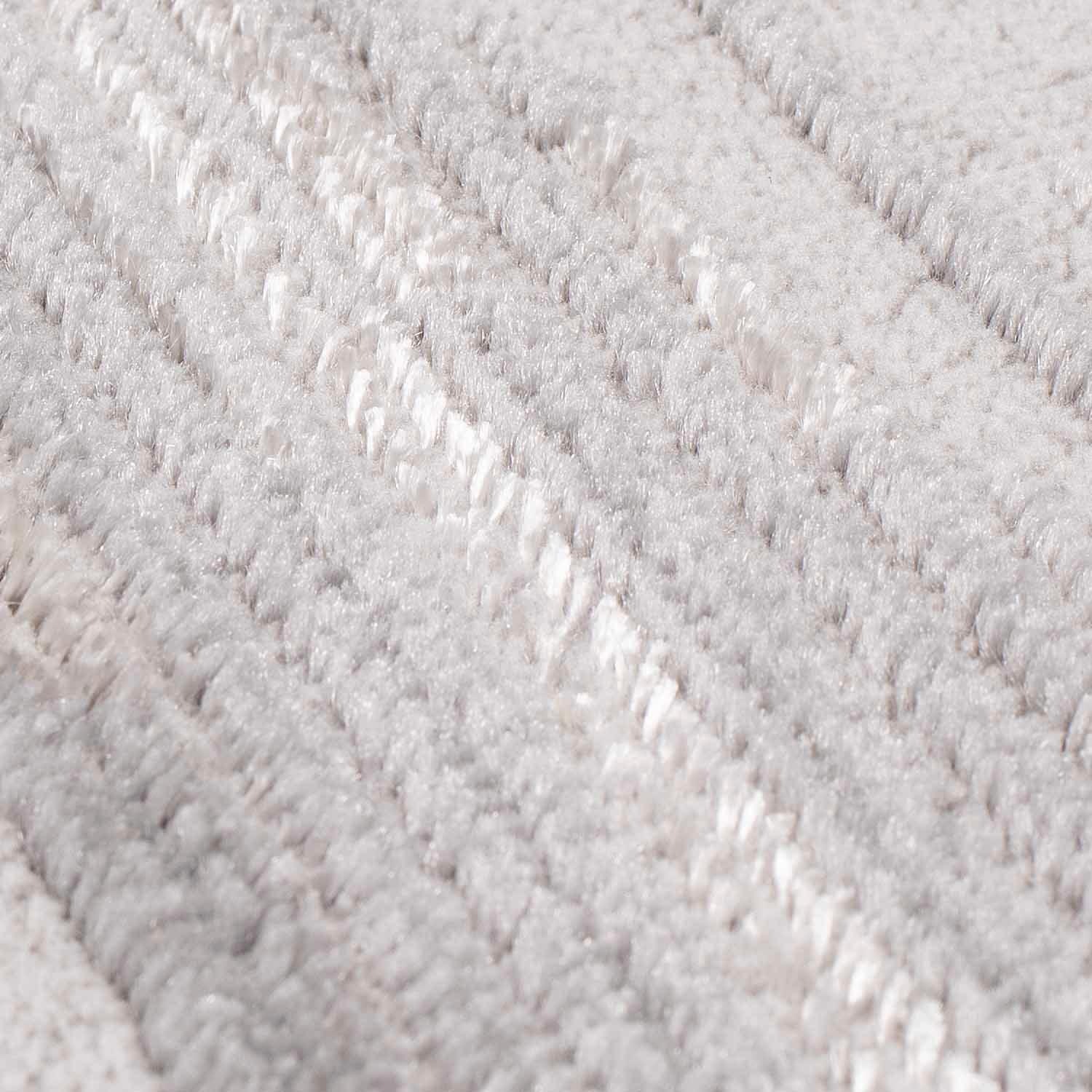 6. Bild von Carpet City Teppich »Platin 7737«, rechteckig, Kurzflor, Streifen-Optik, Glänzend durch Polyester