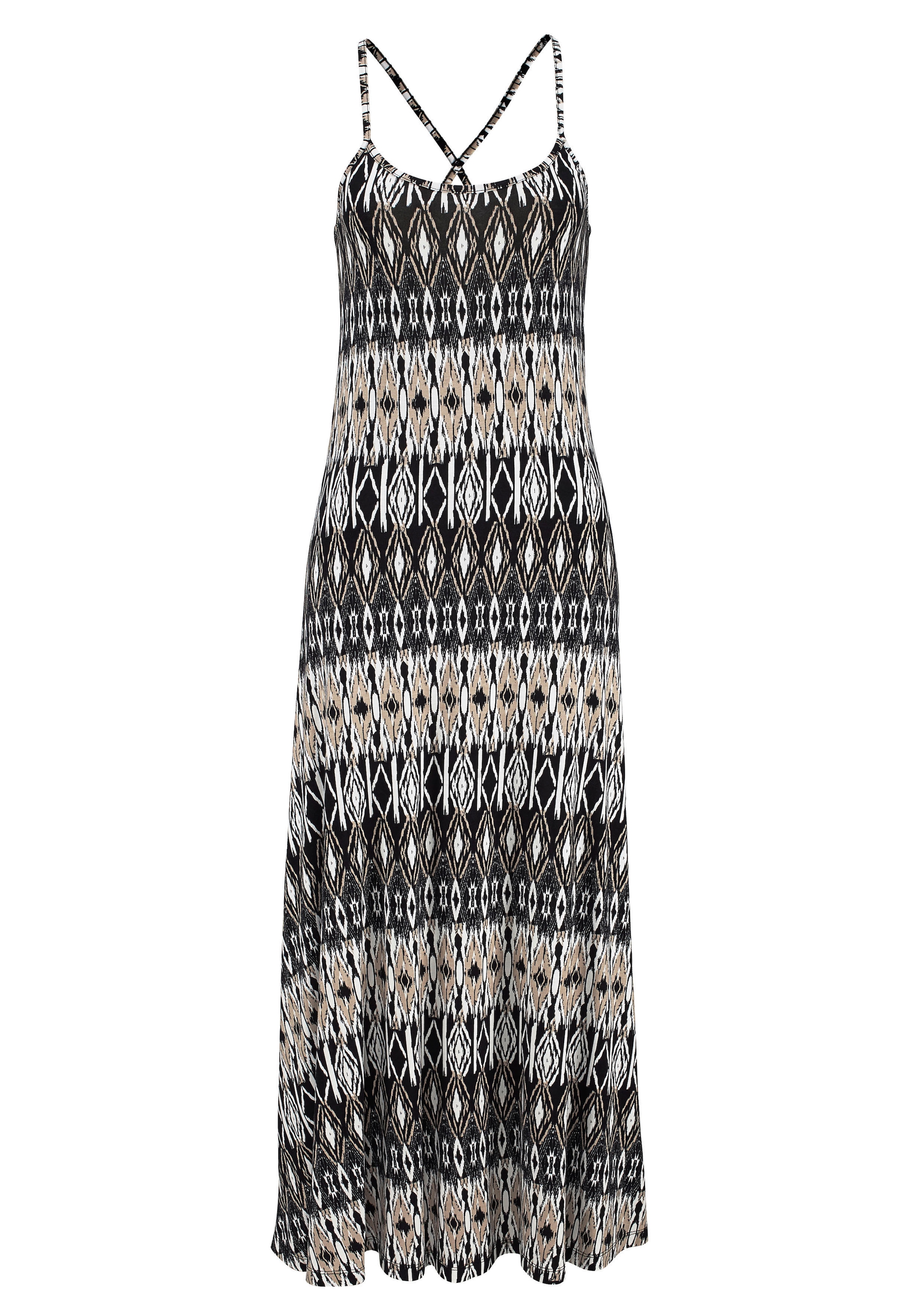 LASCANA Maxikleid, mit Ethnodruck, Sommerkleid, Strandkleid