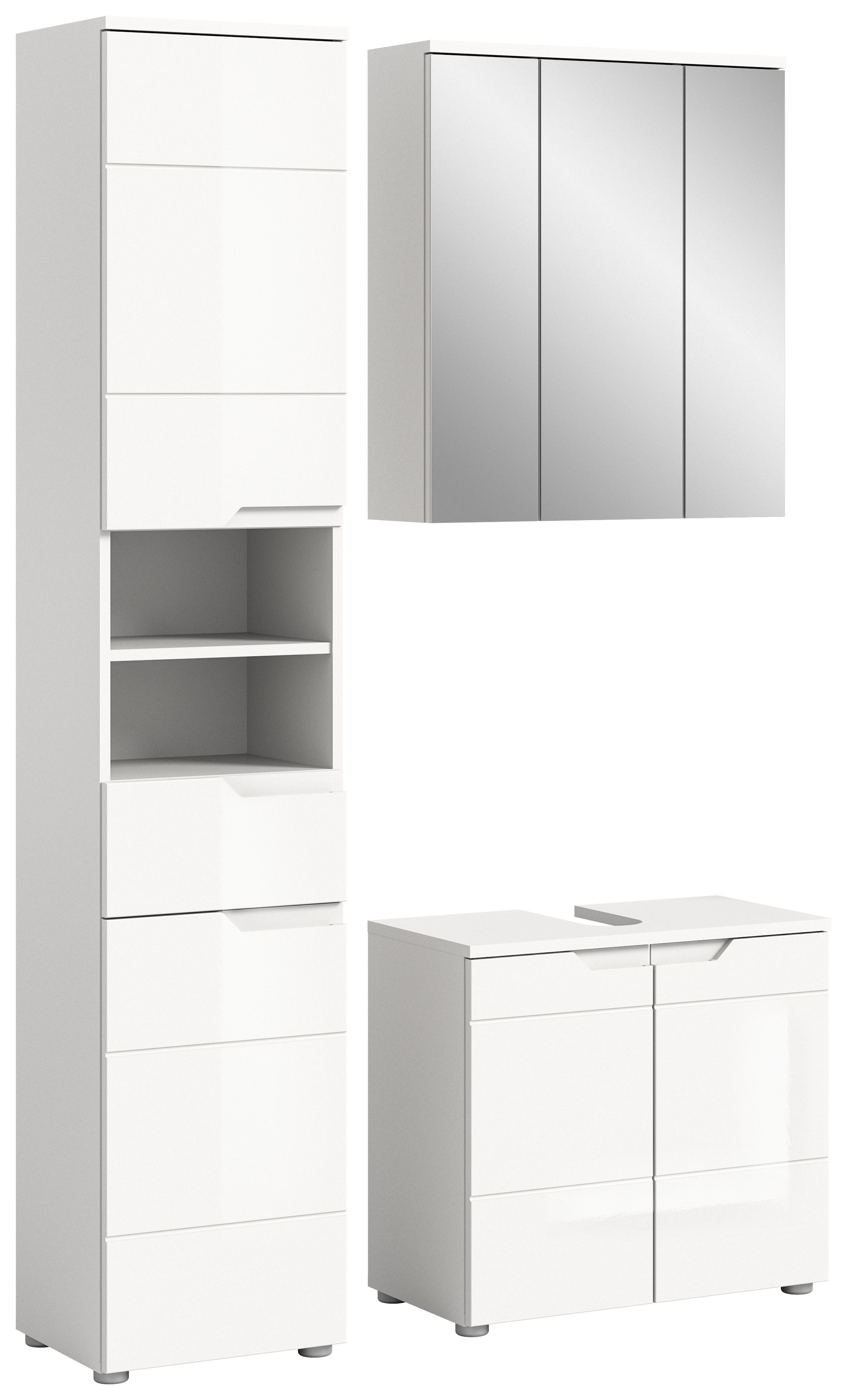 INOSIGN Badmöbel-Set »CAPRI, 3-teilig, mit eingefasster Griffmulde, bestehe günstig online kaufen