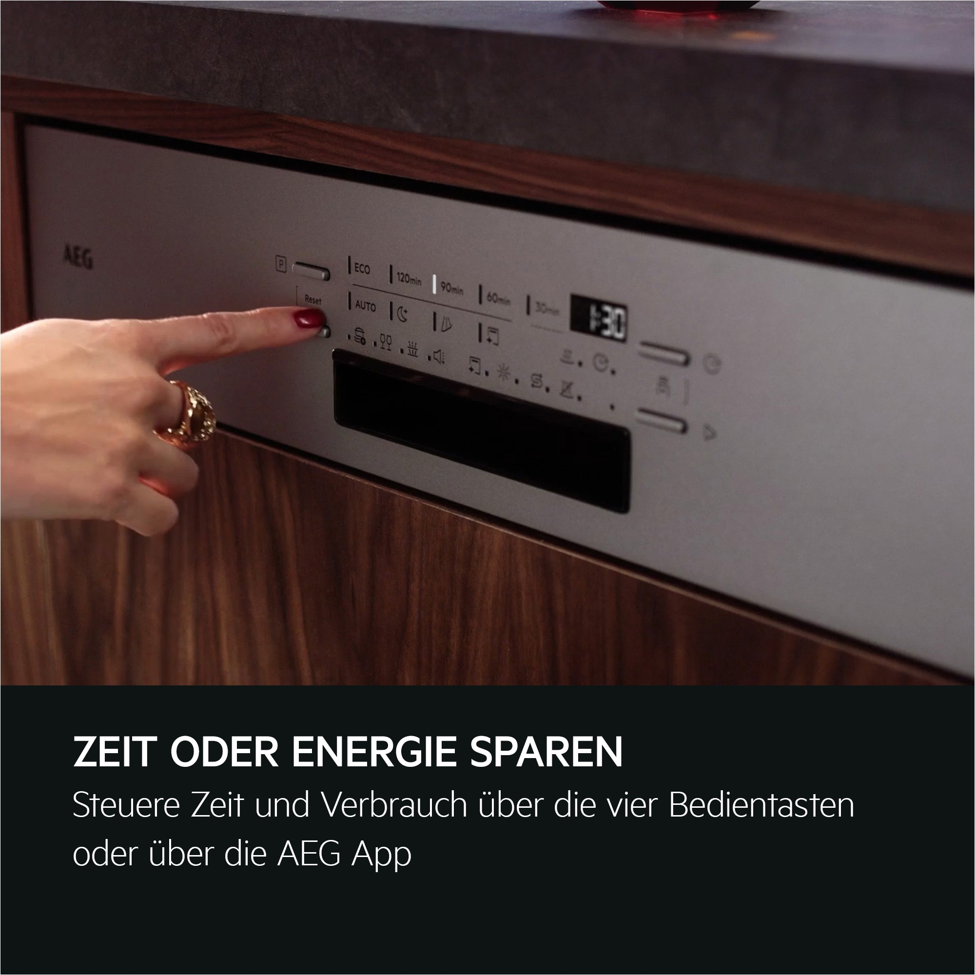 AEG teilintegrierbarer Geschirrspüler 8000 »GT8200A2SCM« Leise Spülmaschine 38 dB kraftvoll gegen Eingebranntes bei 8,4l Wasser