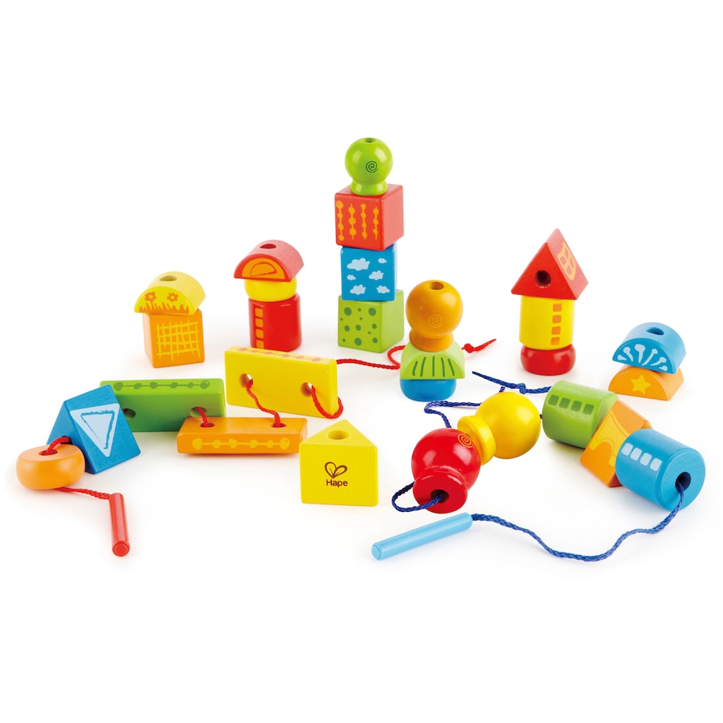 Hape Spielbausteine »Fädelklötze«, (Set, 32 St.)