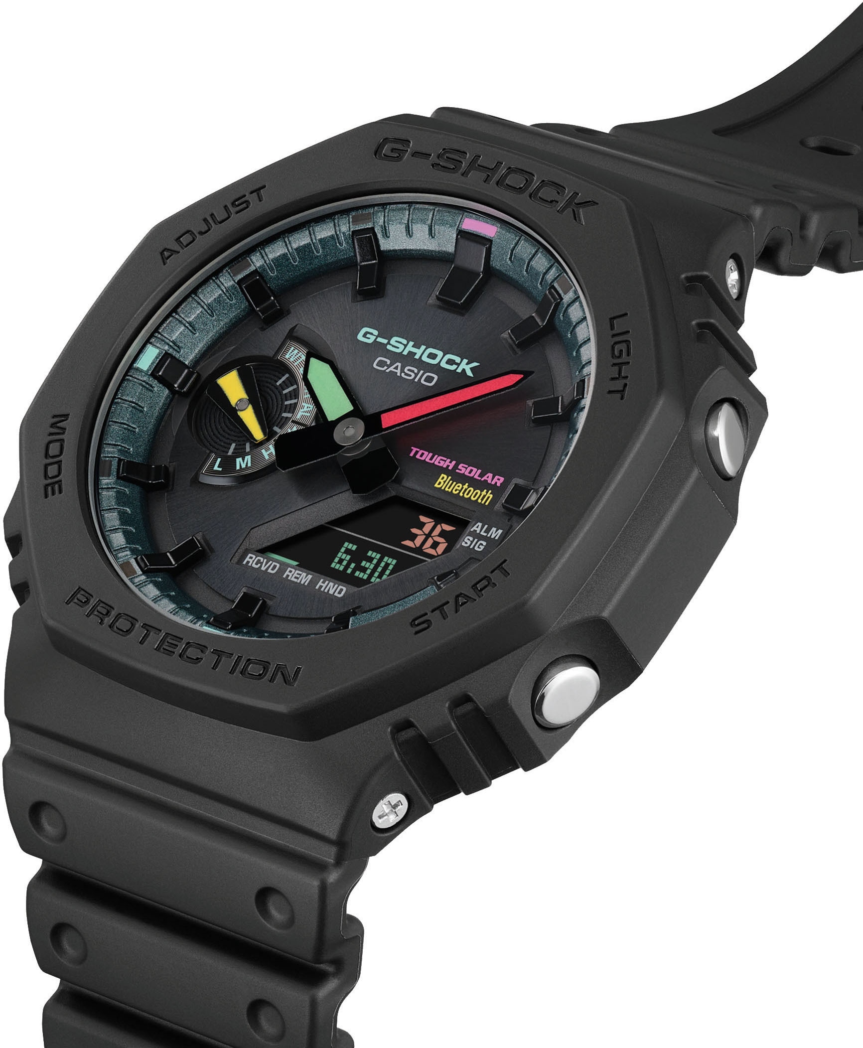 CASIO G-SHOCK Smartwatch, Armbanduhr, Herrenuhr, Bluetooth, Super Illuminator, Flight Log Memory)