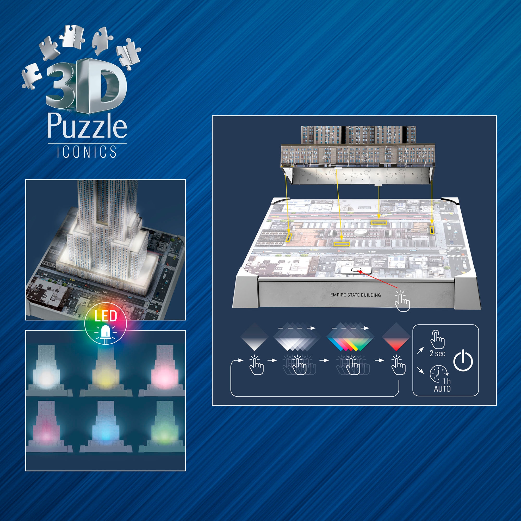 Ravensburger 3D-Puzzle »Iconics: Empire State Building - mit Licht«, Made in Europe