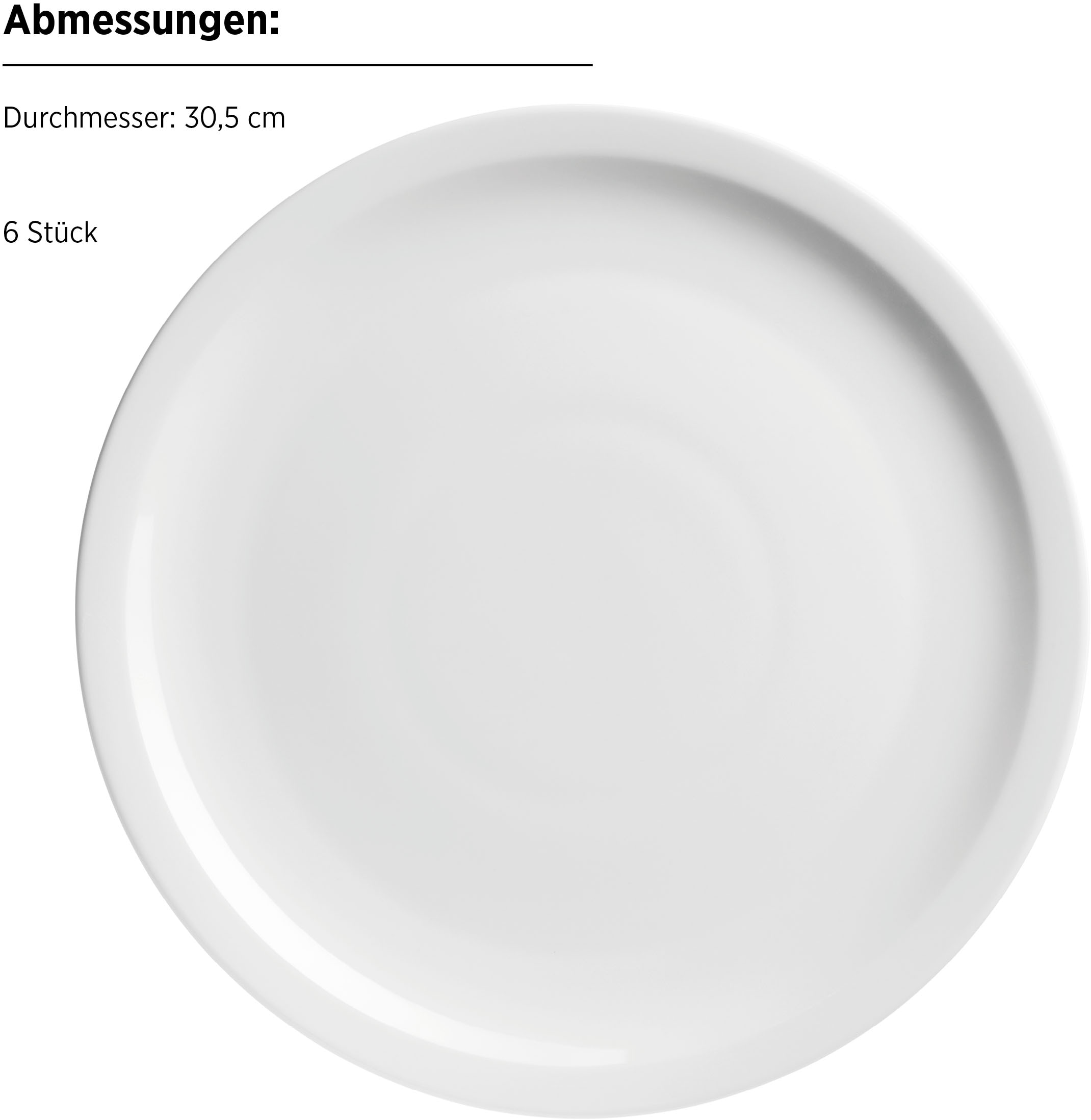 MÄSER Pizzateller »BARCA, Pizzateller Set, Porzellan«