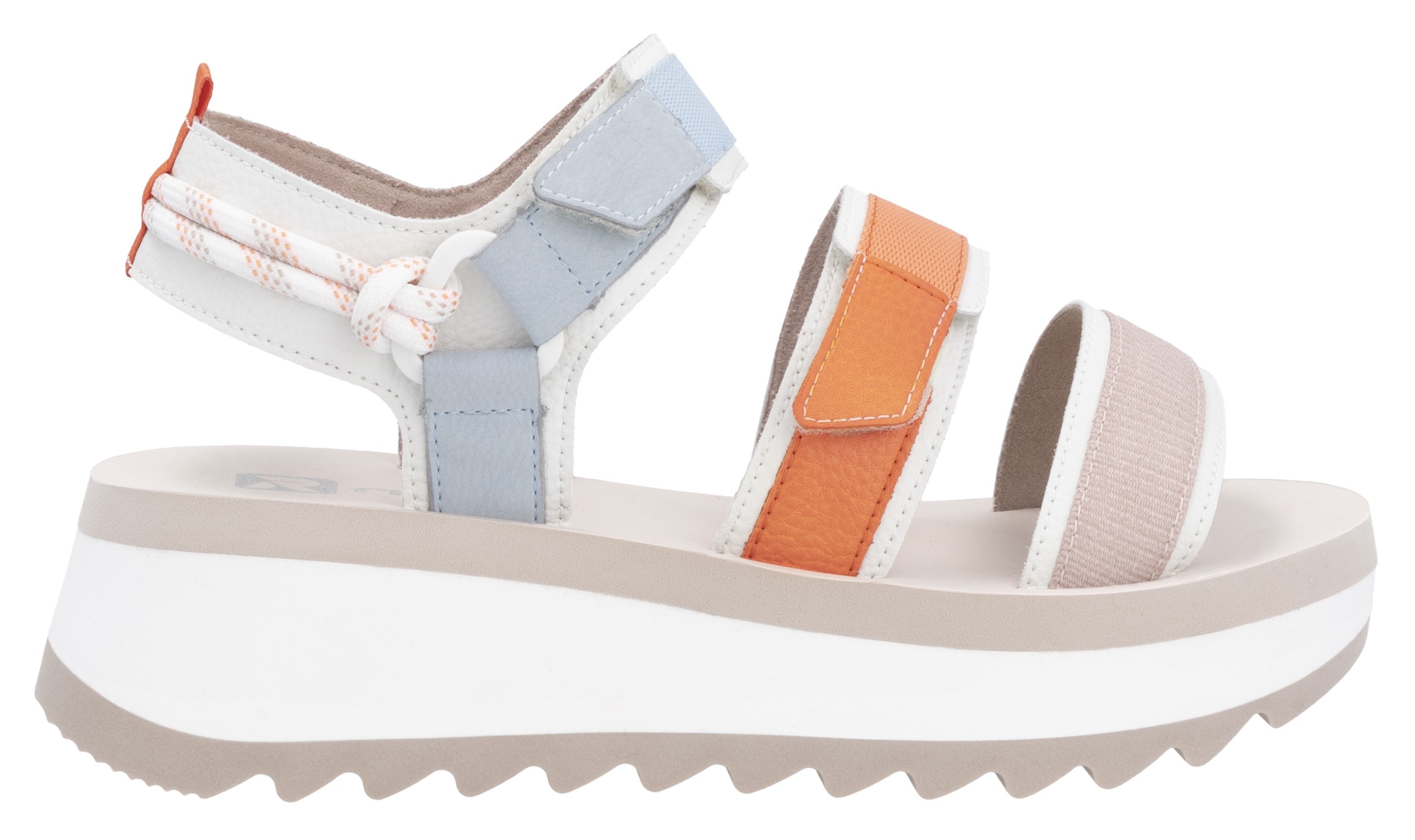 RIEKER Sport Plateausandale »Adelaide«  Sommerschuh, Outdoorsandale, Sandalette mit Klettverschlüsse