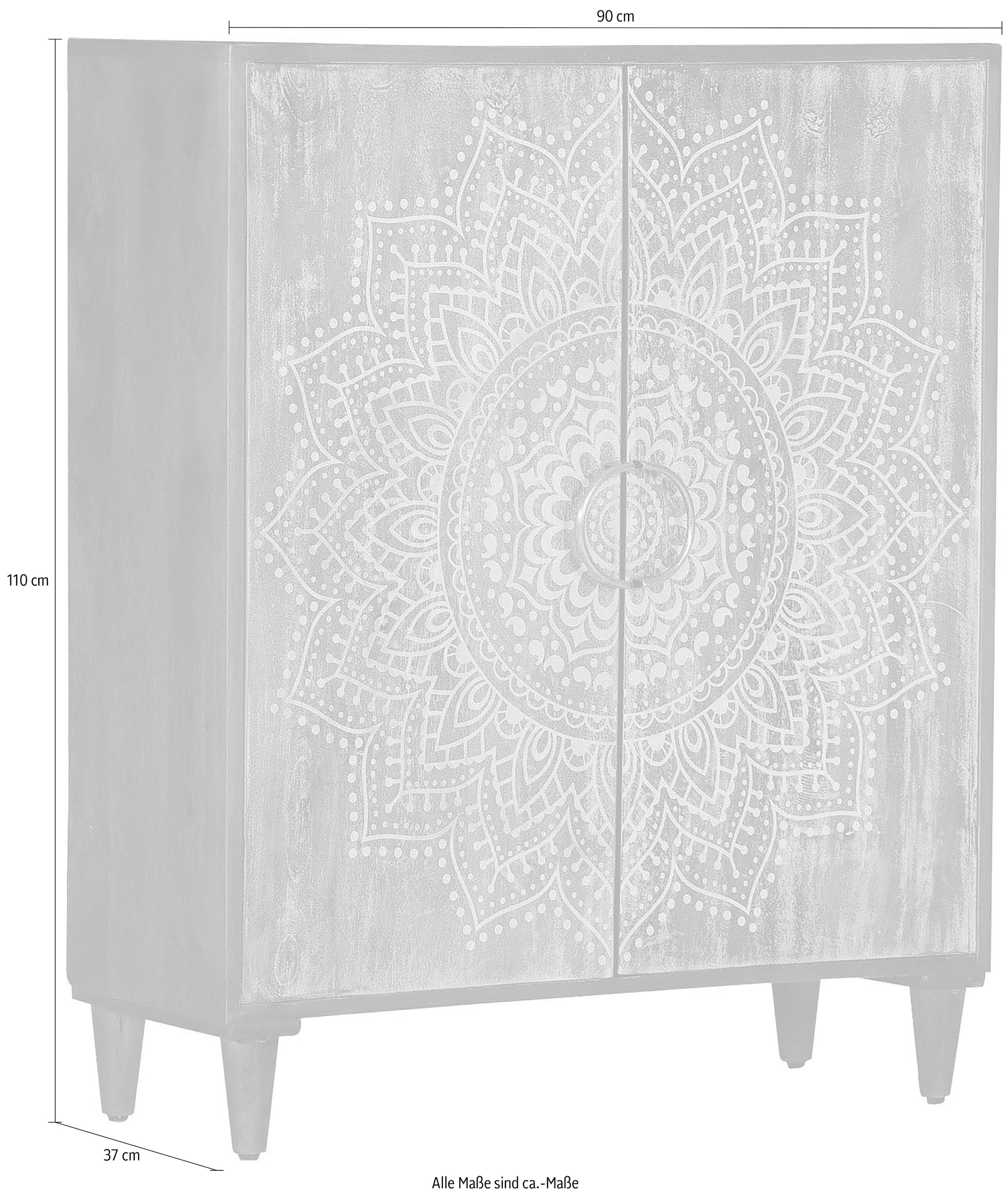 Gutmann Factory Highboard »Santa Cruz«, Stauraumschrank, Breite 90 cm