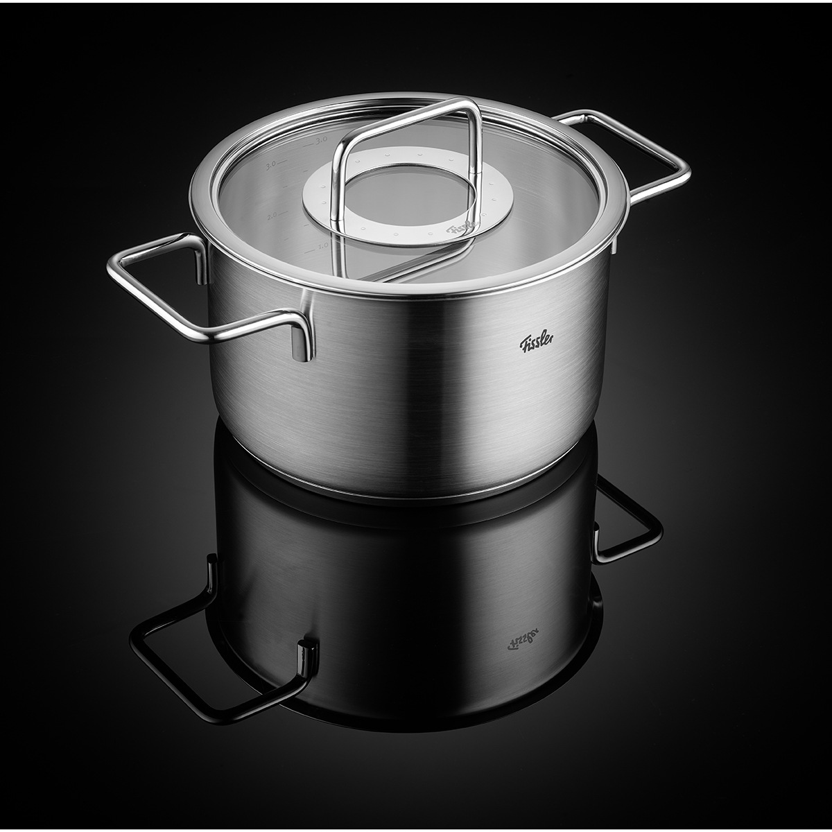 Fissler Topf-Set »Fissler Pure Collection«, Edelstahl 18/10, (Set, 4 tlg., Kochtopf 20/24cm; Bratentopf 20/24cm), backofengeeignet (bis 180°C);superthermic Boden; Made in Germany