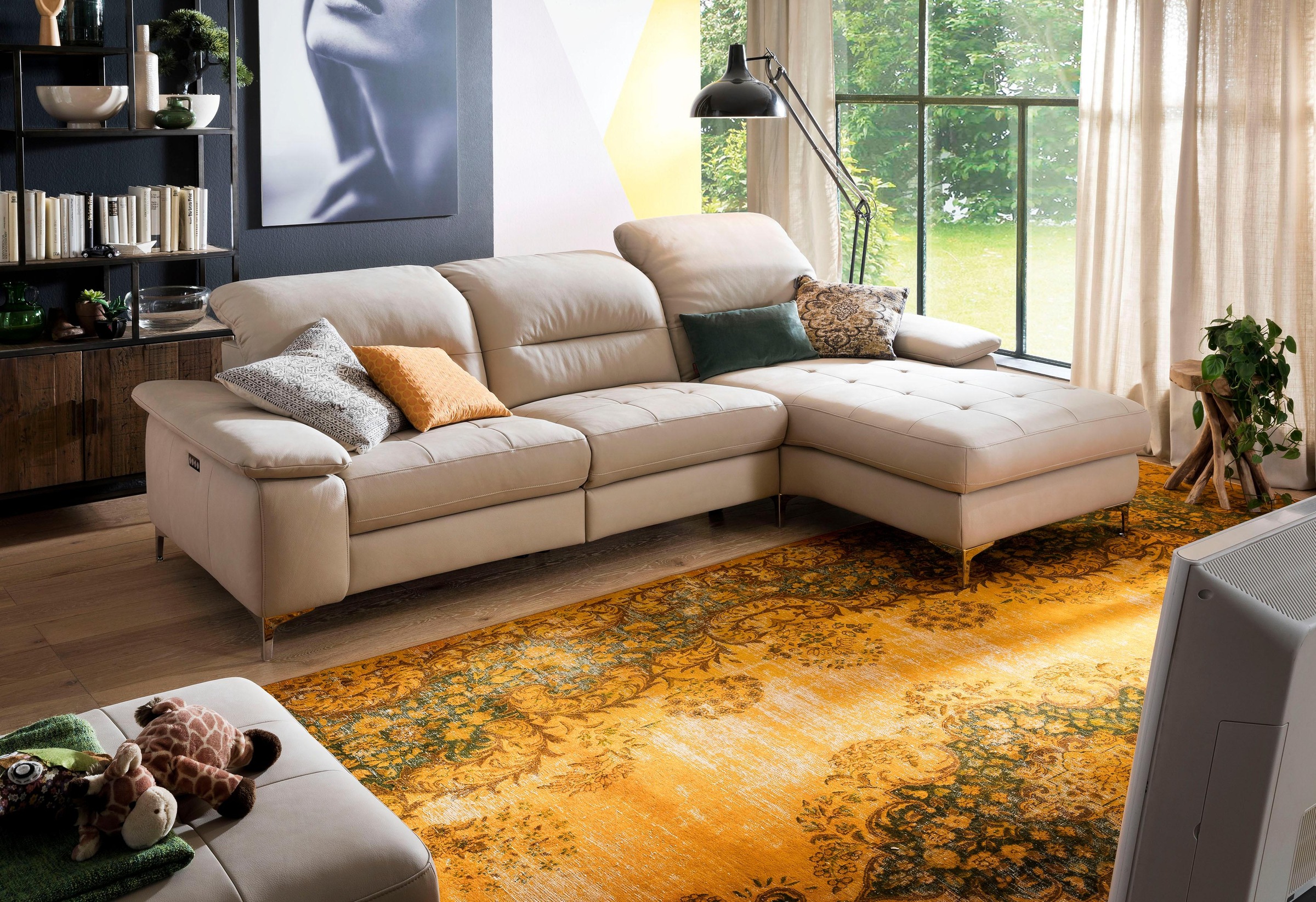 Places of Style Ecksofa »Basel L-Form«, mit vollmotorischer Relaxfunktion u günstig online kaufen