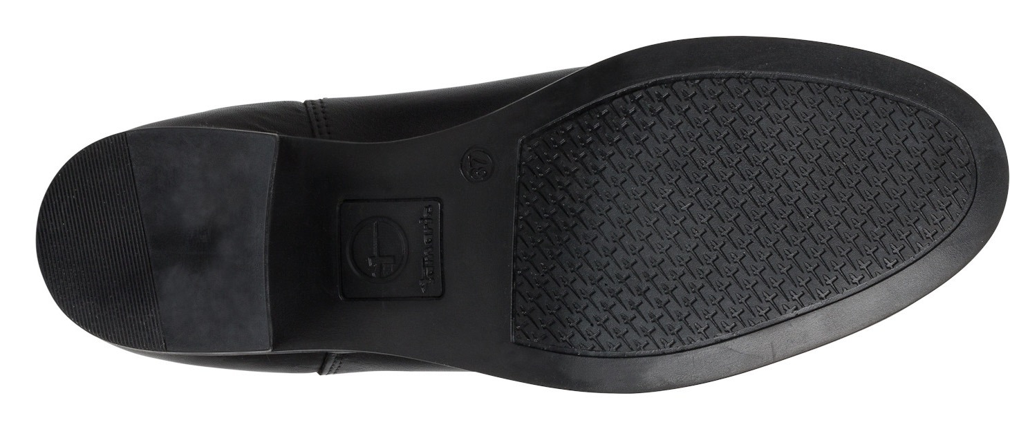 Tamaris Chelseaboots, Blockabsatz, Stiefelette, Schlupfschuh in schmaler Form