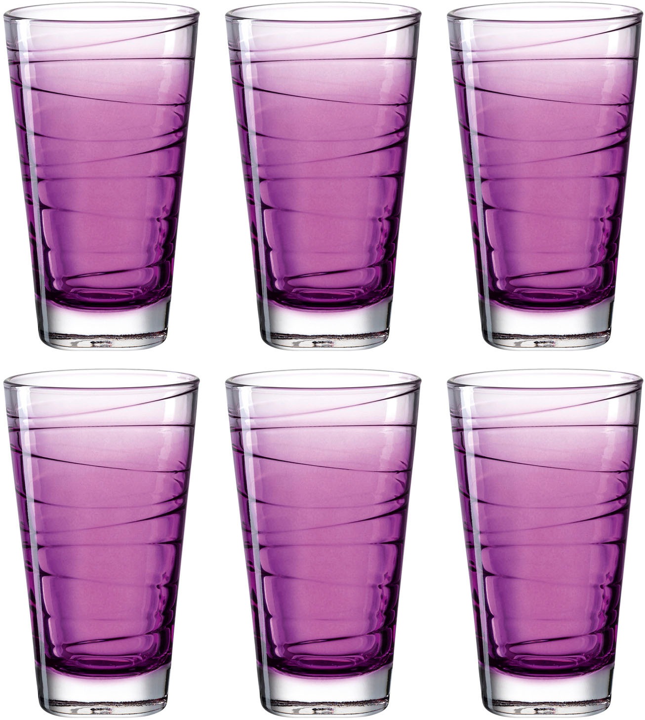 LEONARDO Longdrinkglas »VARIO STRUTTURA«, (Set, 6 tlg.), 280 ml, 6-teilig günstig online kaufen