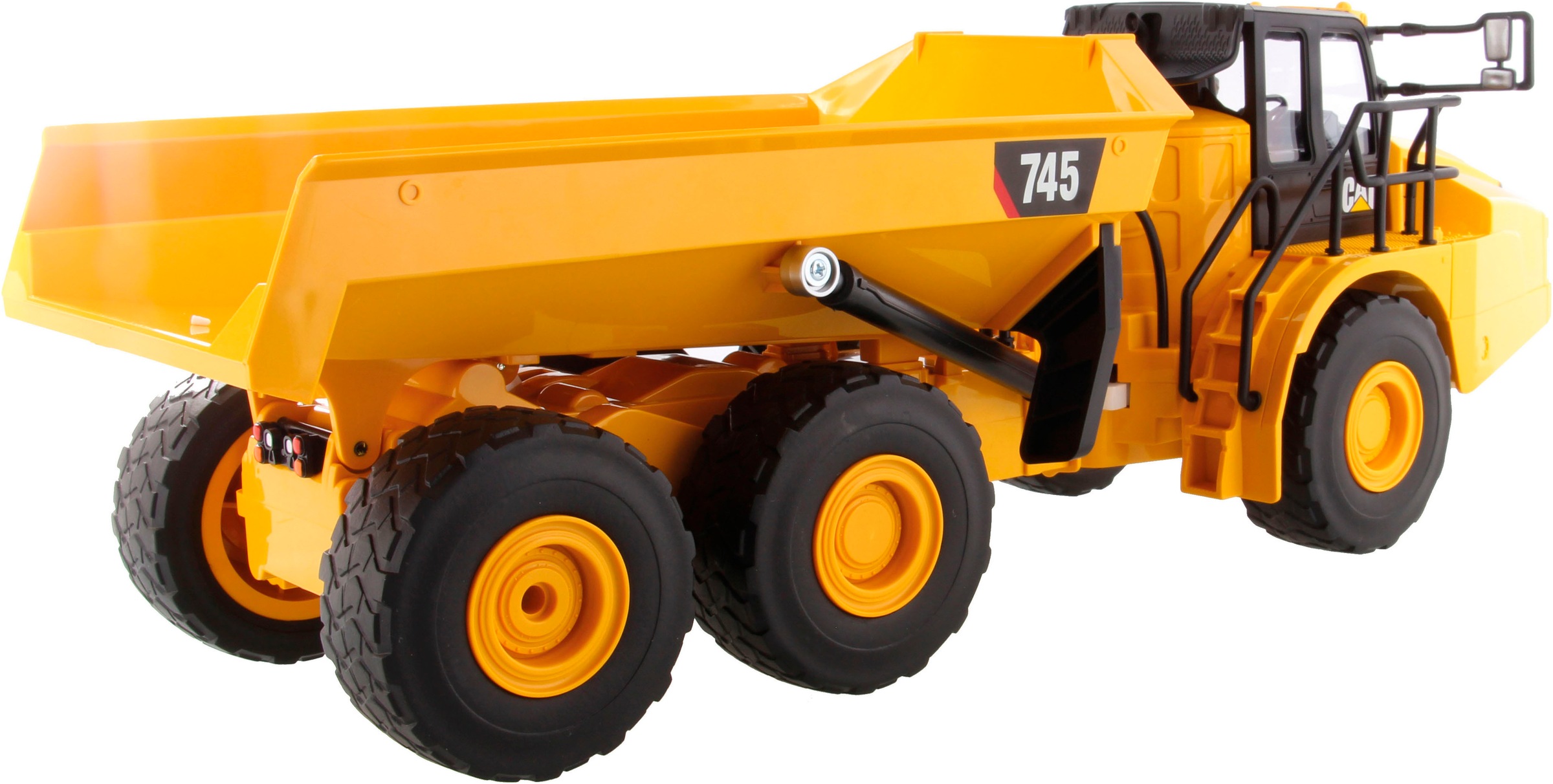 Carrera® RC-LKW »CAT 745 Gelenkmuldenkipper«, mit LED- und Soundfunktion