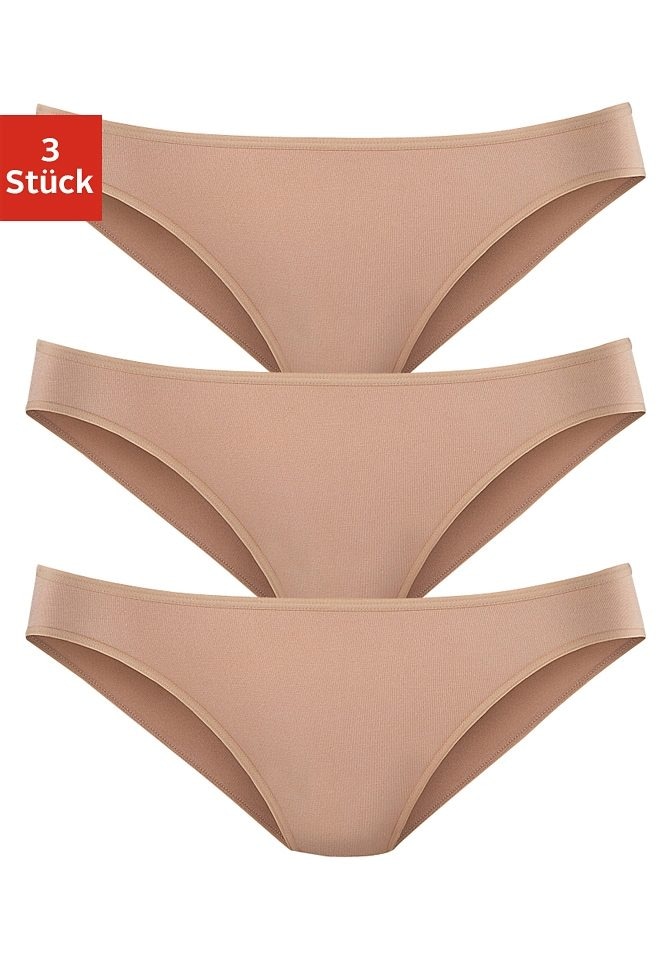 LASCANA Bikinislip, (3er-Pack), aus hochwertiger Modal-Qualität