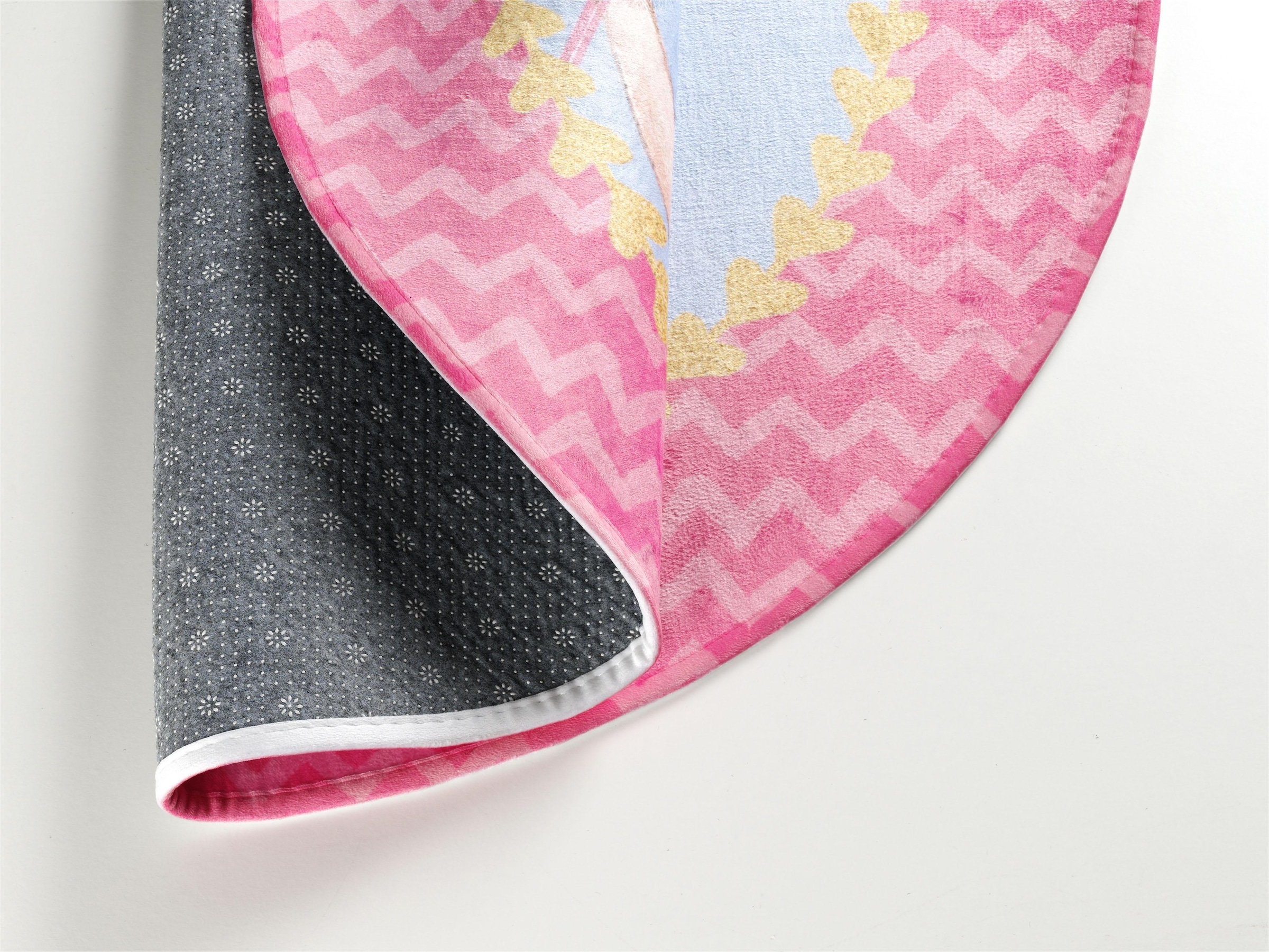 Prinzessin Lillifee Kinderteppich »LI-110«, rund, 6 mm Höhe, bedruckter Stoff, weiche Microfaser, Kinderzimmer