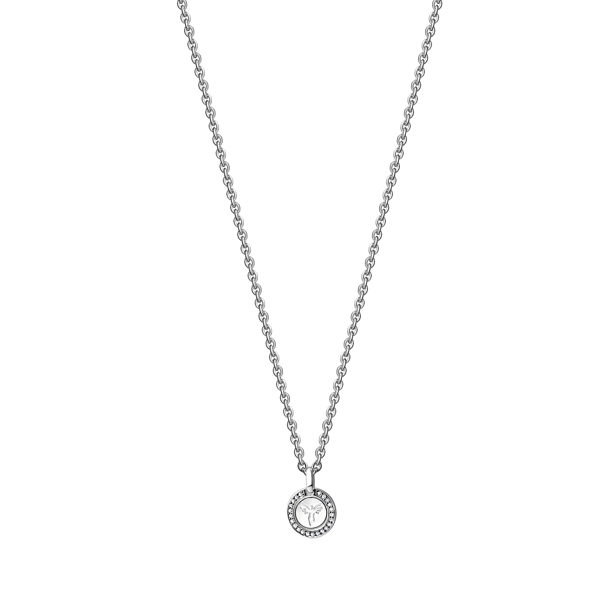CELESTA Kette mit Anhänger »Silber 925 rhodiniert 36/40cm lang mit Engel-Motiv«
