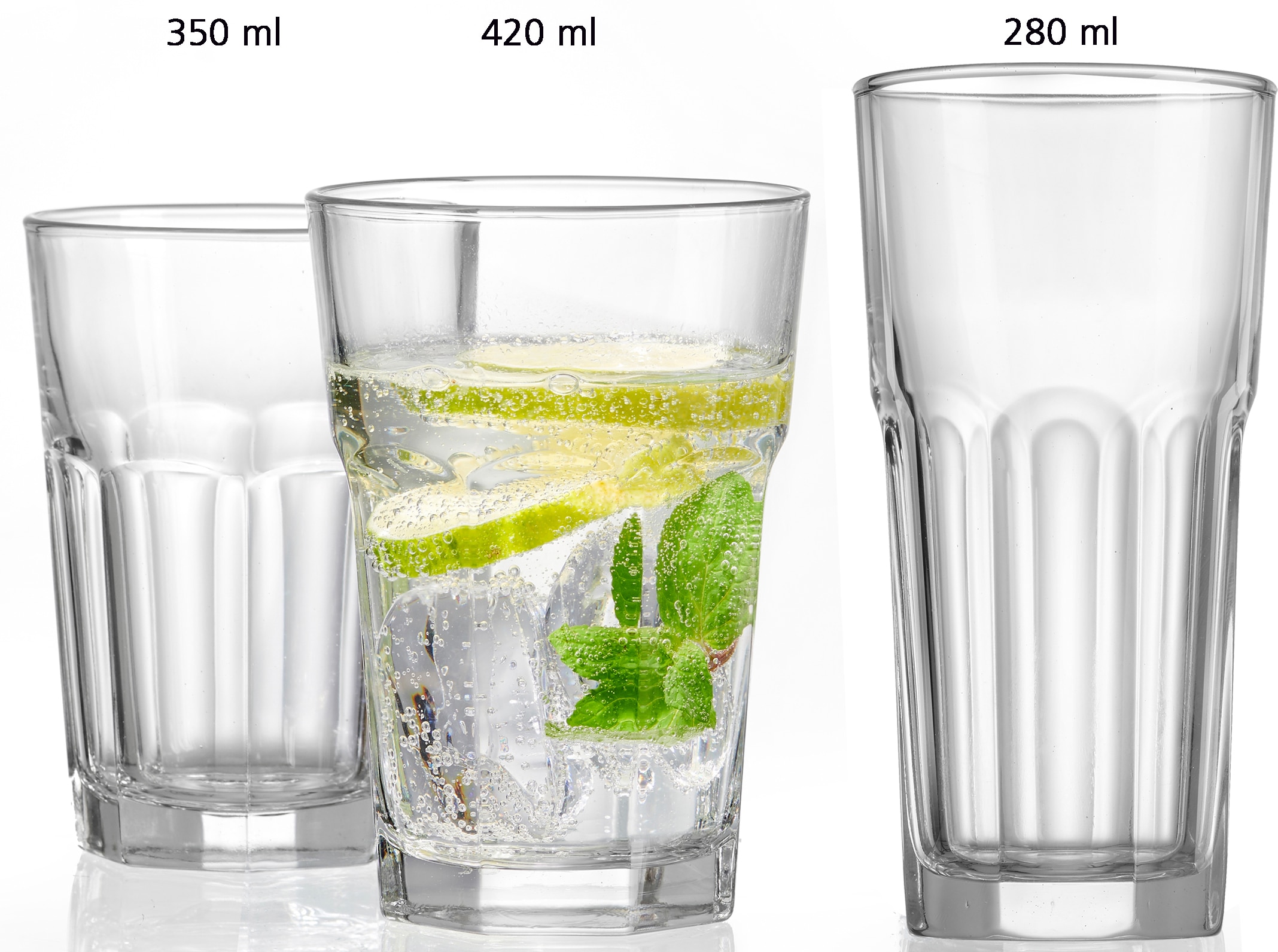 Ritzenhoff & Breker Gläser-Set »Riad«, (Set, 6 tlg., Das Set besteht aus 6 Longdrinkgläsern), Facetten-Optik, 6-teilig