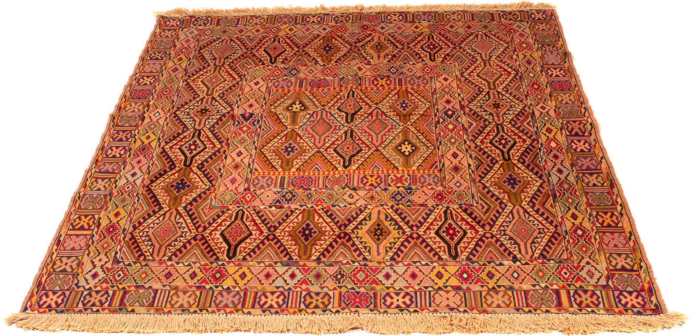 morgenland Wollteppich »Kelim - Oriental - 168 x 132 cm - mehrfarbig«, rech günstig online kaufen