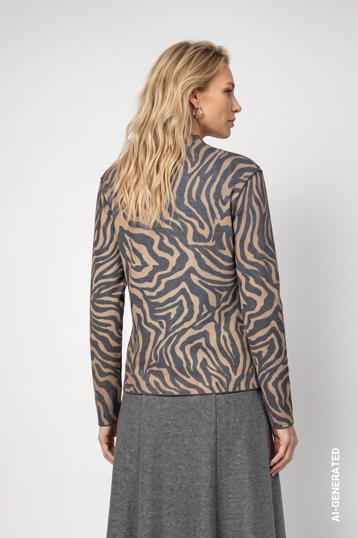Monari Langarmshirt »Shirt Zebra allover« Regular fit mit Zebramuster