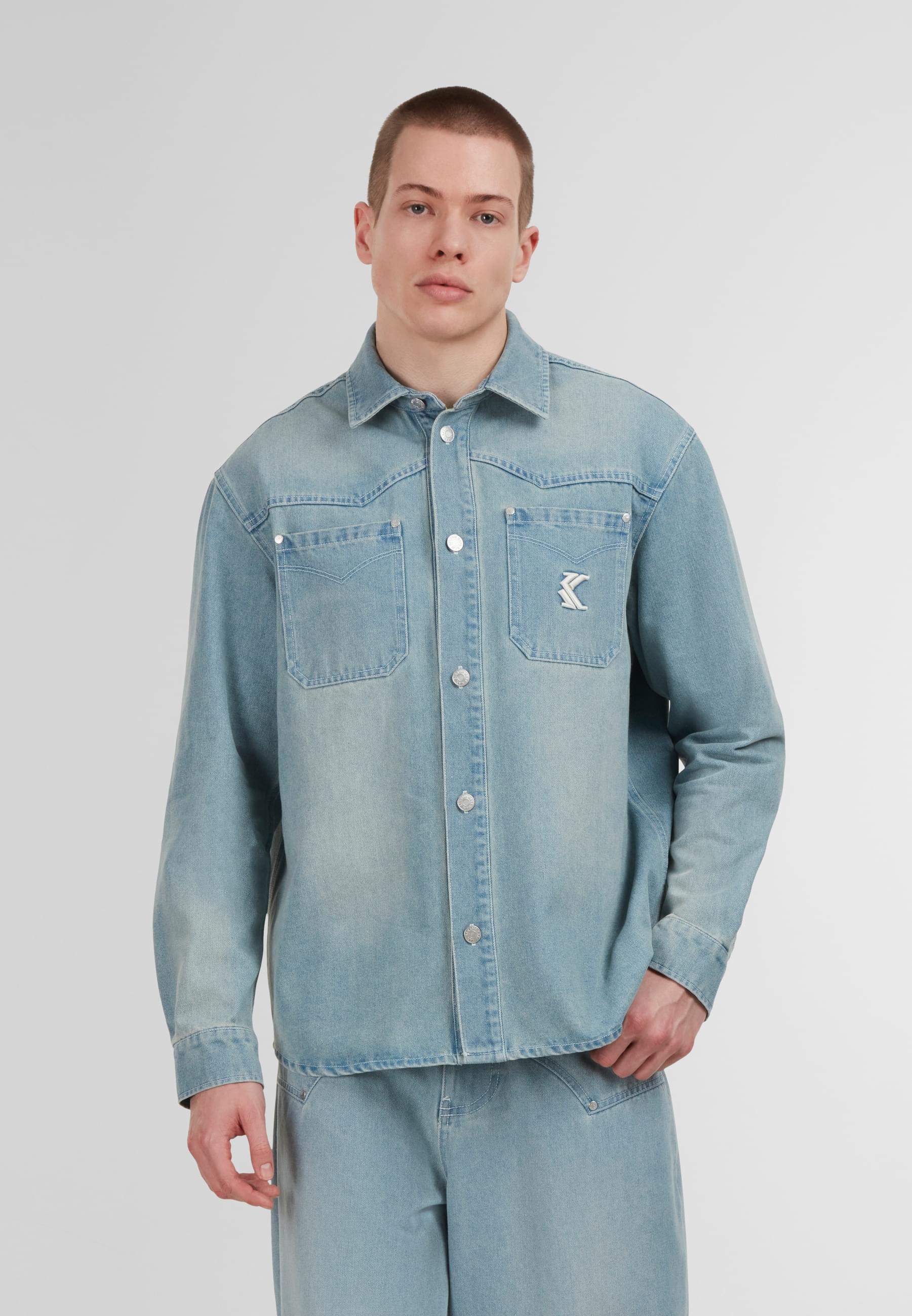 Karl Kani Langarmhemd »Karl Kani Og K Western Denim Overshirt« 1 Stk.