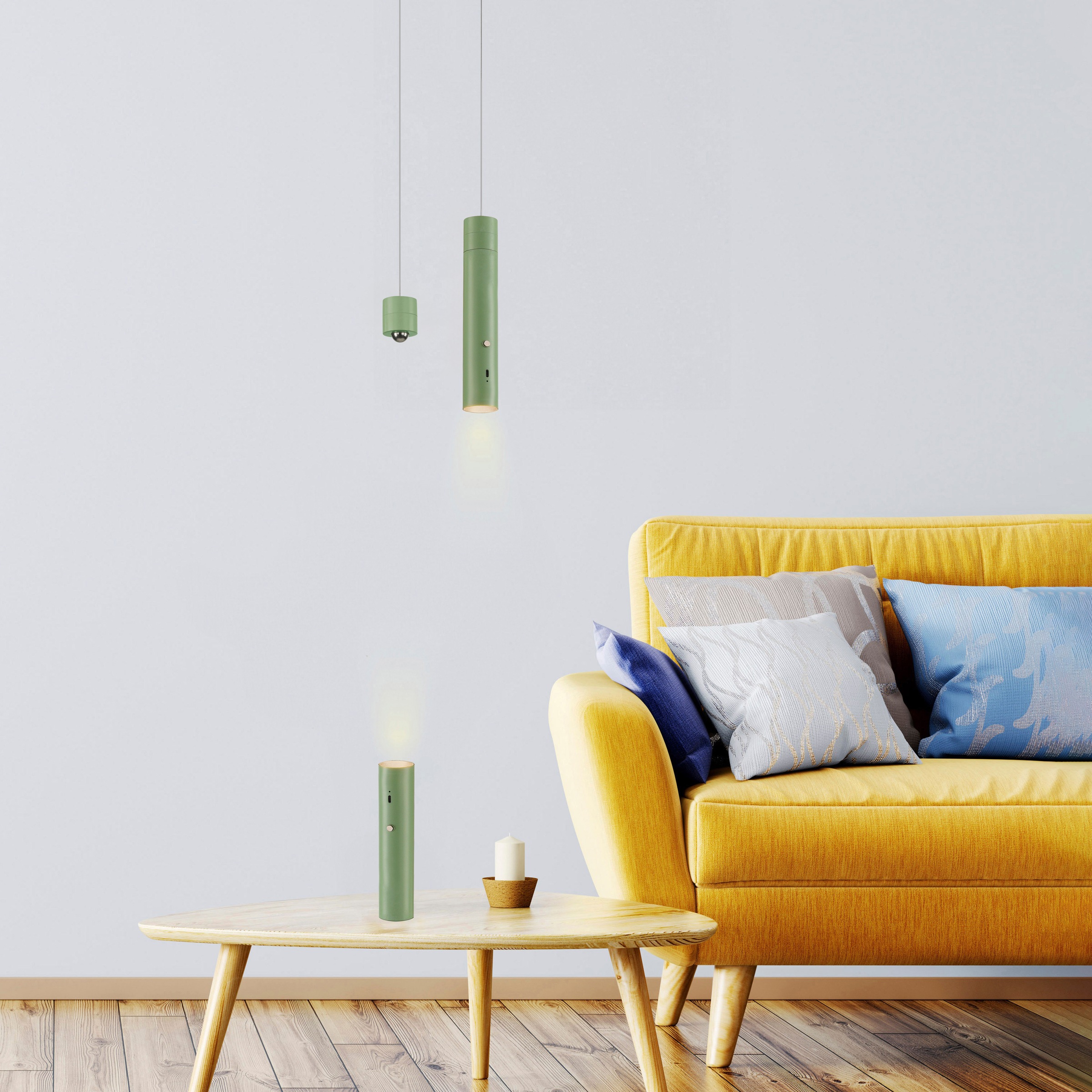 JUST LIGHT Pendelleuchte »ATTACH«, 1 flammig, Leuchtmittel LED-Modul | LED fest integriert, Akkuleuchte