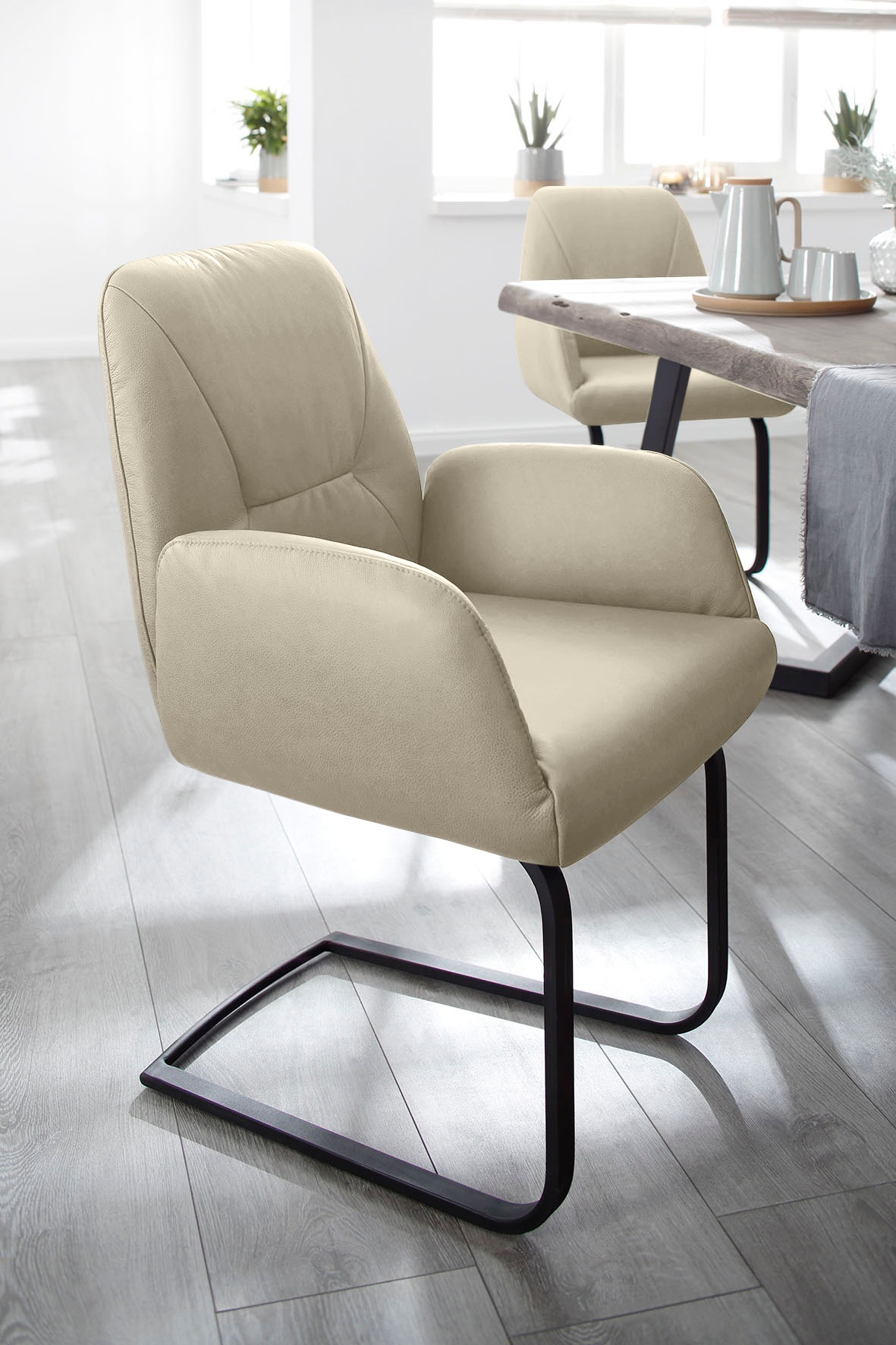 W.SCHILLIG Freischwinger »ole« (Set) 2 Stk.2er- oder 4er-Set, Gestell in Schwarz pulverbeschichtet