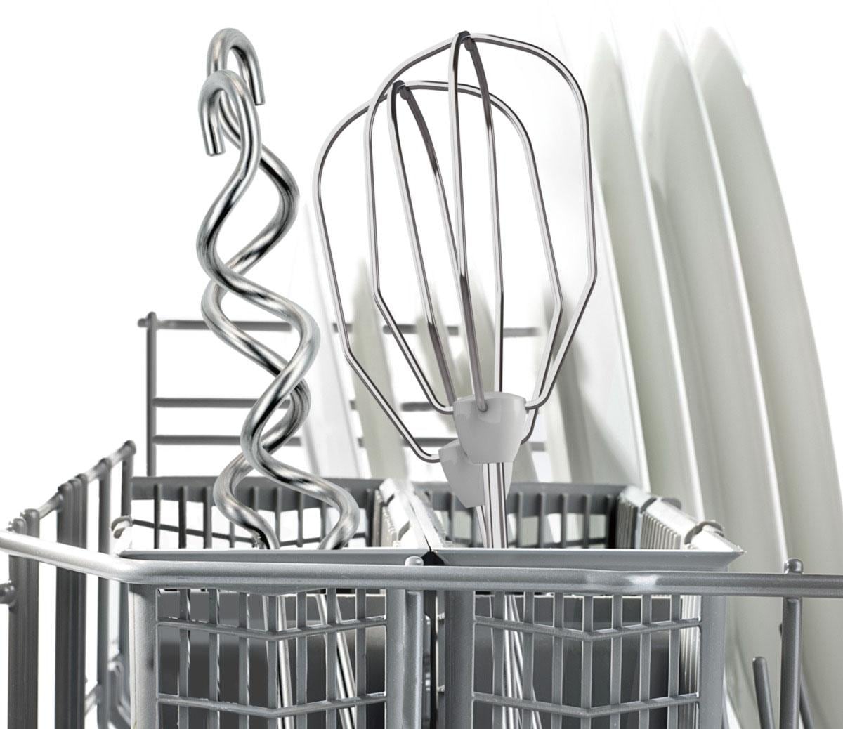 BOSCH Handmixer »CleverMixx MFQ2210P, Edelst. Rührbesen/Knethaken, 4 Stufen, weiß/pink«, 375 W, Turbotaste, ergonomischer Griff, Auswurftaste, Made in Europe
