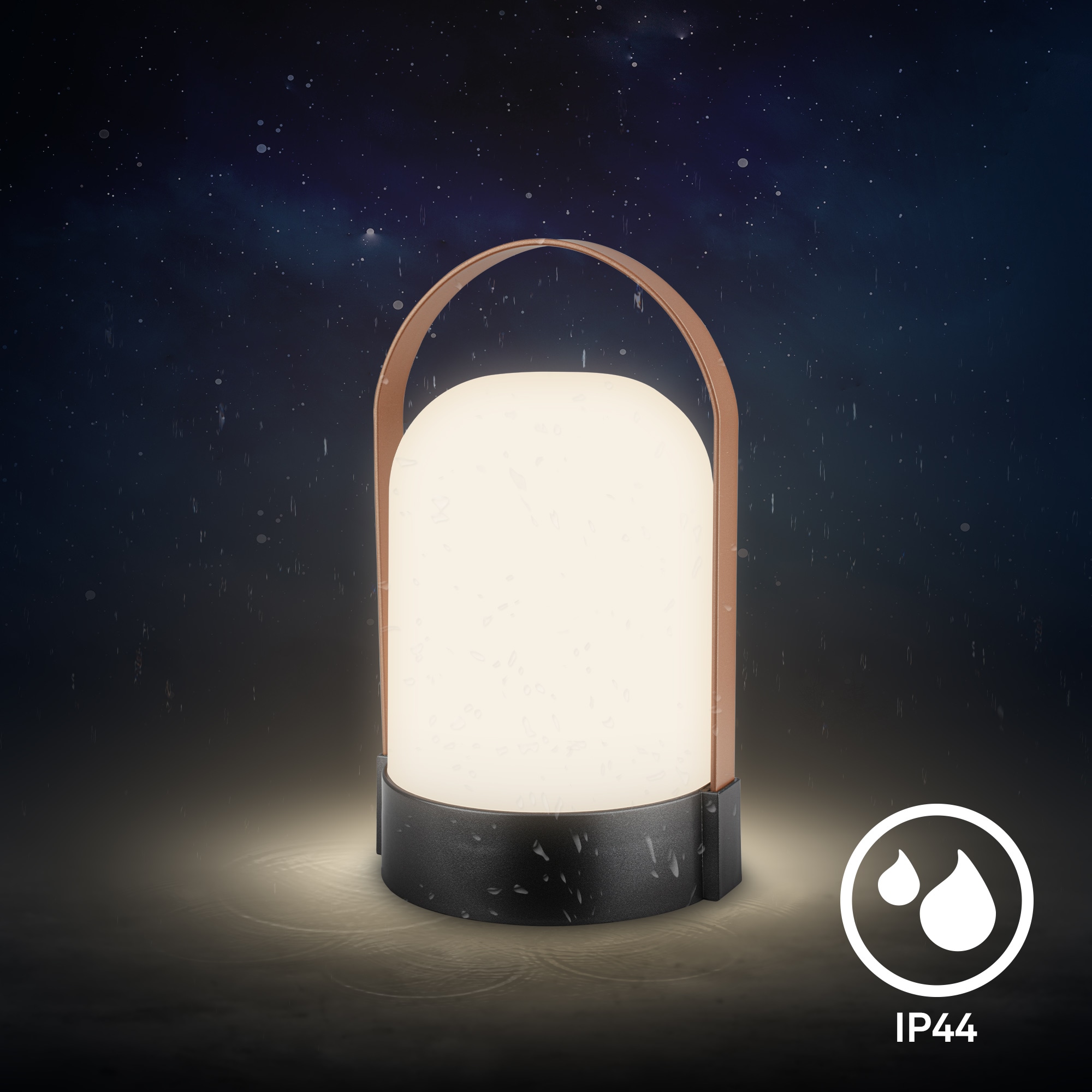 Briloner Leuchten LED Tischleuchte »ASA BIG« LED-Board 1 Stk. Warmweiß 14,5x13,5x24 cm, Indoor/Outdoor, Balkon, Terrasse, Wohnzimmer